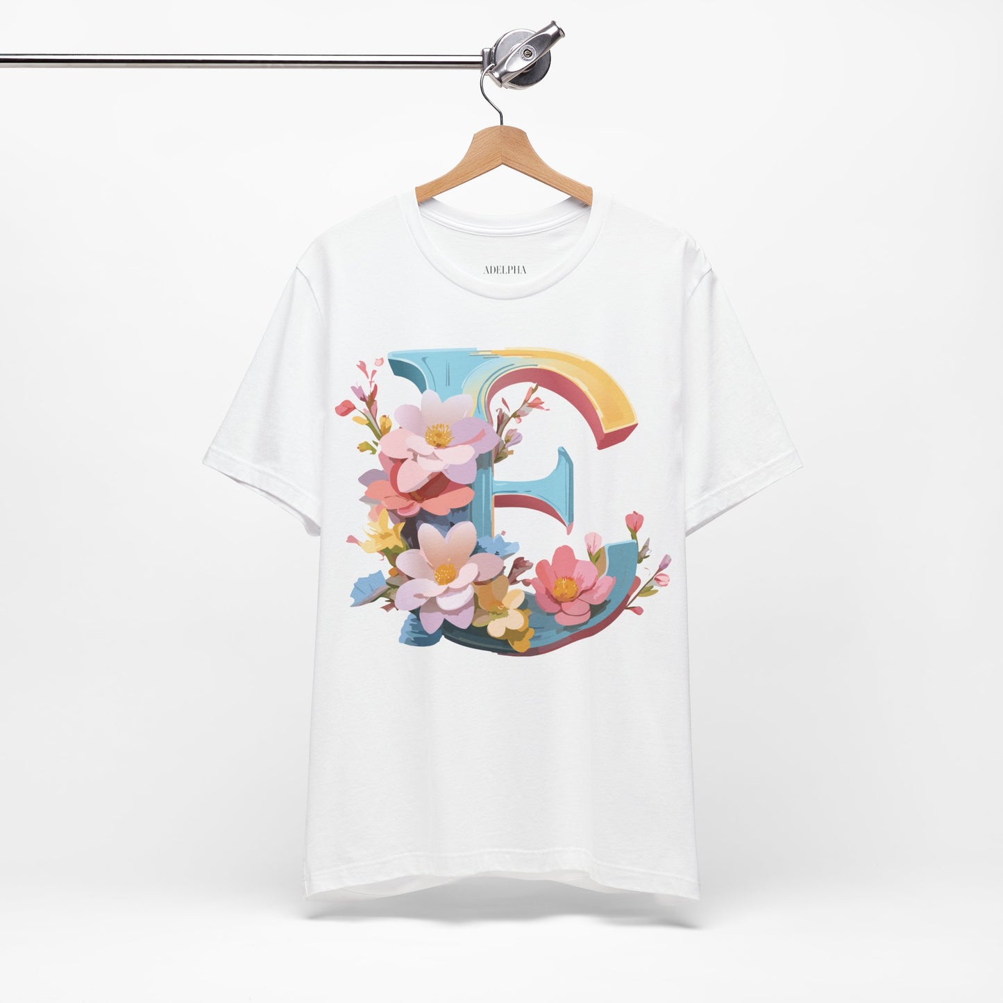 Natural Cotton Tee Shirt - Letters Collection - E Printify