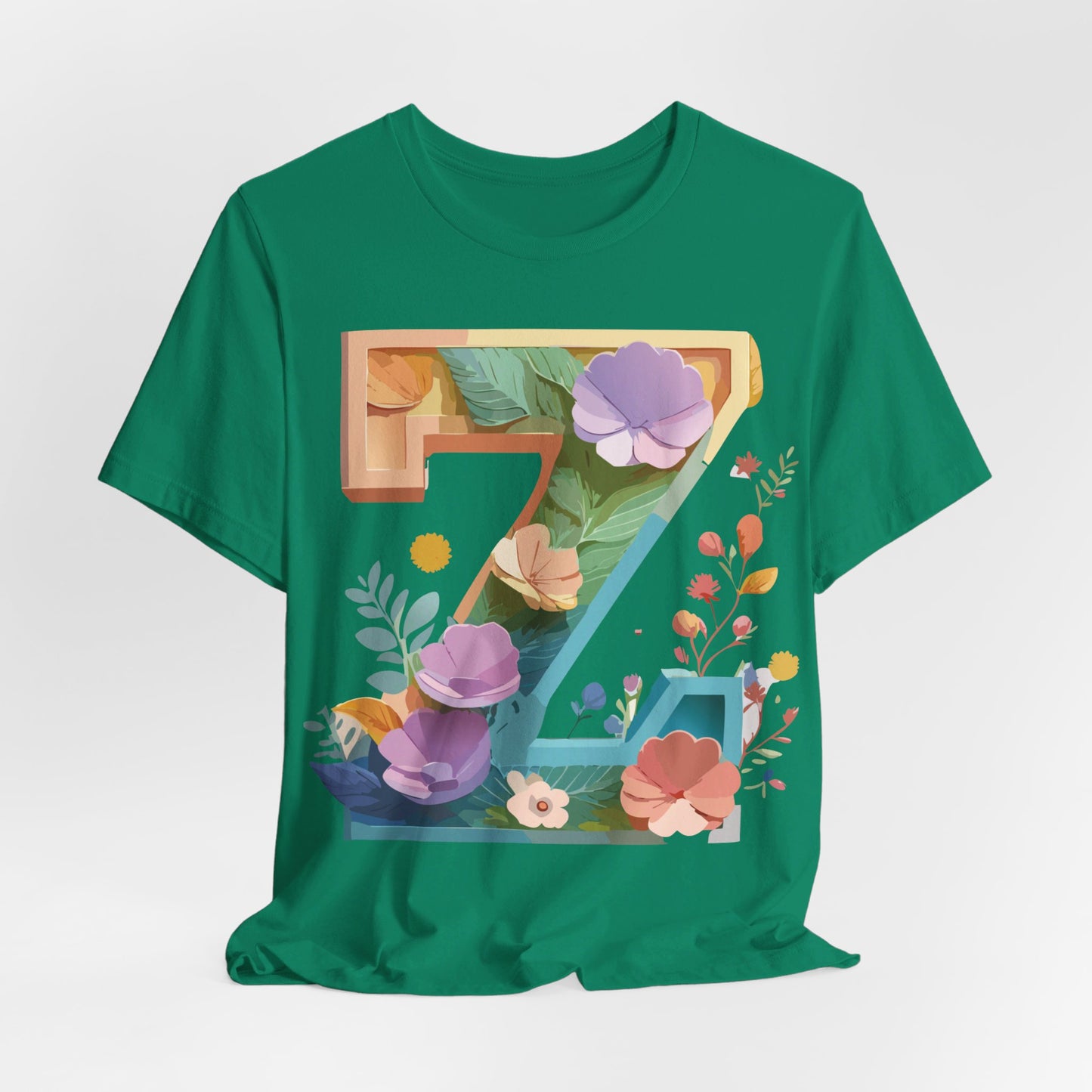 Natural Cotton Tee Shirt - Letters Collection - Z Printify