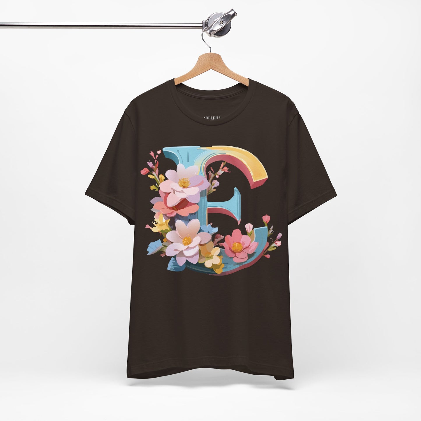Natural Cotton Tee Shirt - Letters Collection - E Printify