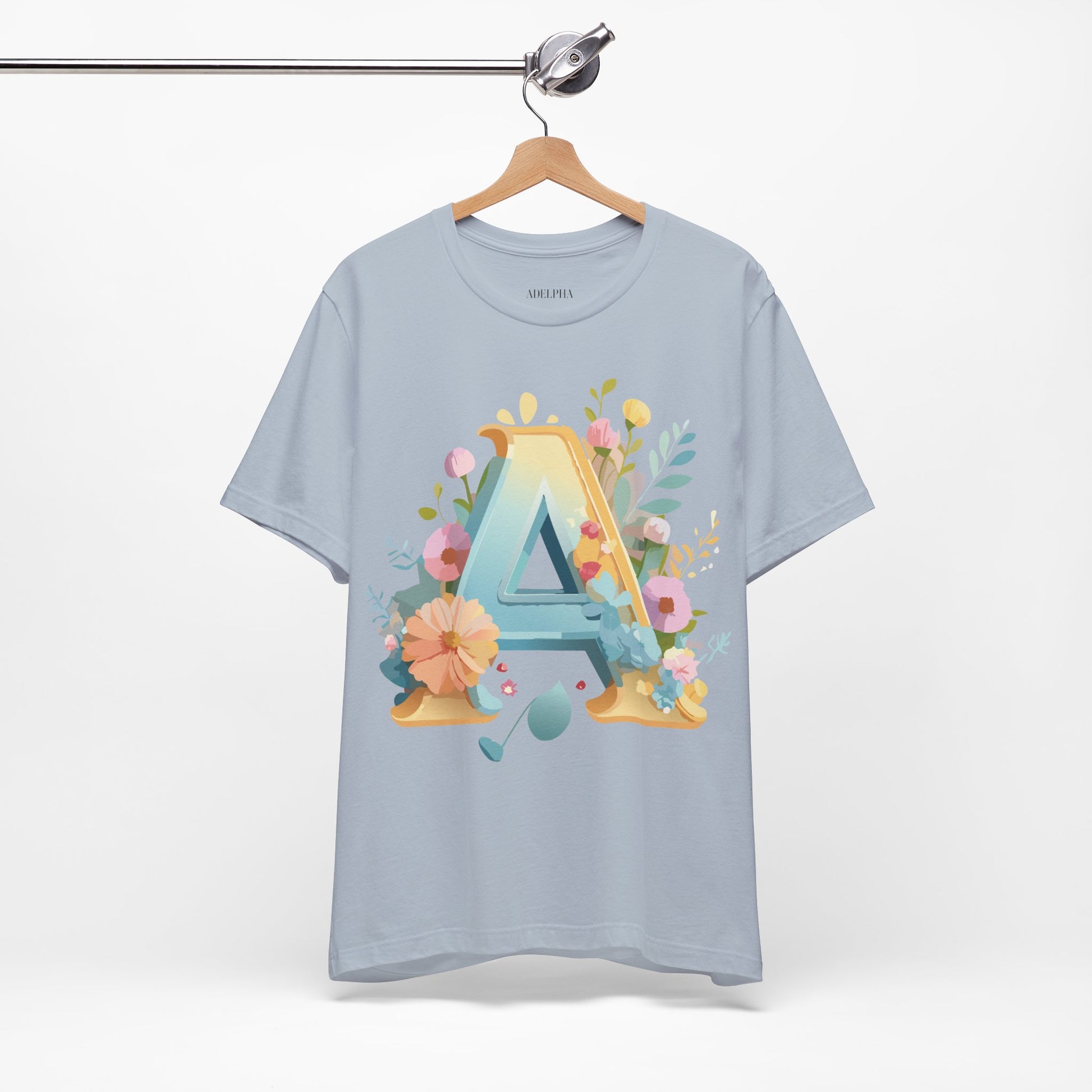 Natural Cotton Tee Shirt - Letters Collection - A Printify