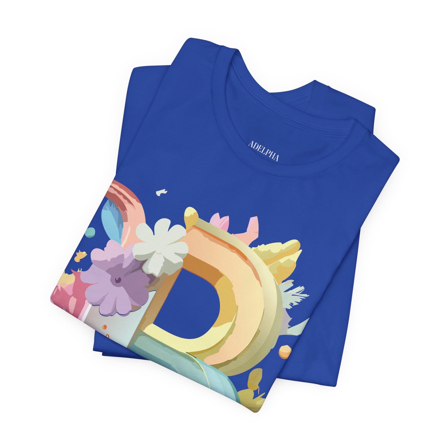 Natural Cotton Tee Shirt - Letters Collection - B Printify