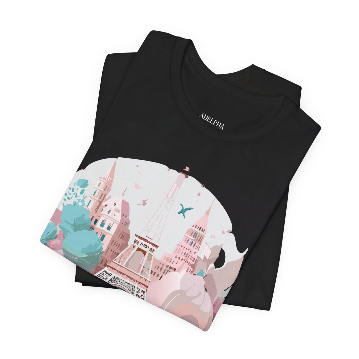 Natural Cotton Tee Shirt - Beautiful Places Collection - Paris Printify