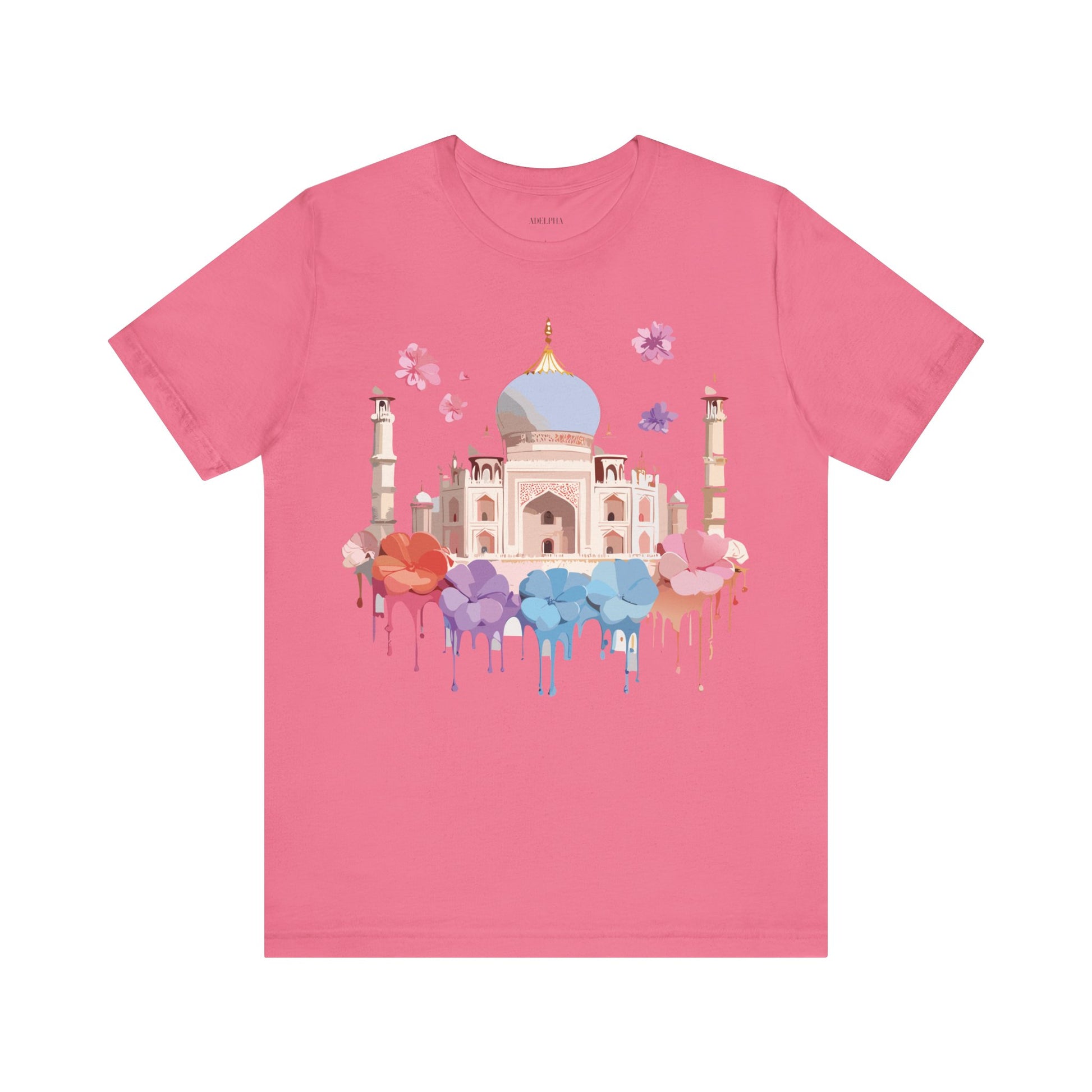 Natural Cotton Tee Shirt - Taj Mahal, India Printify