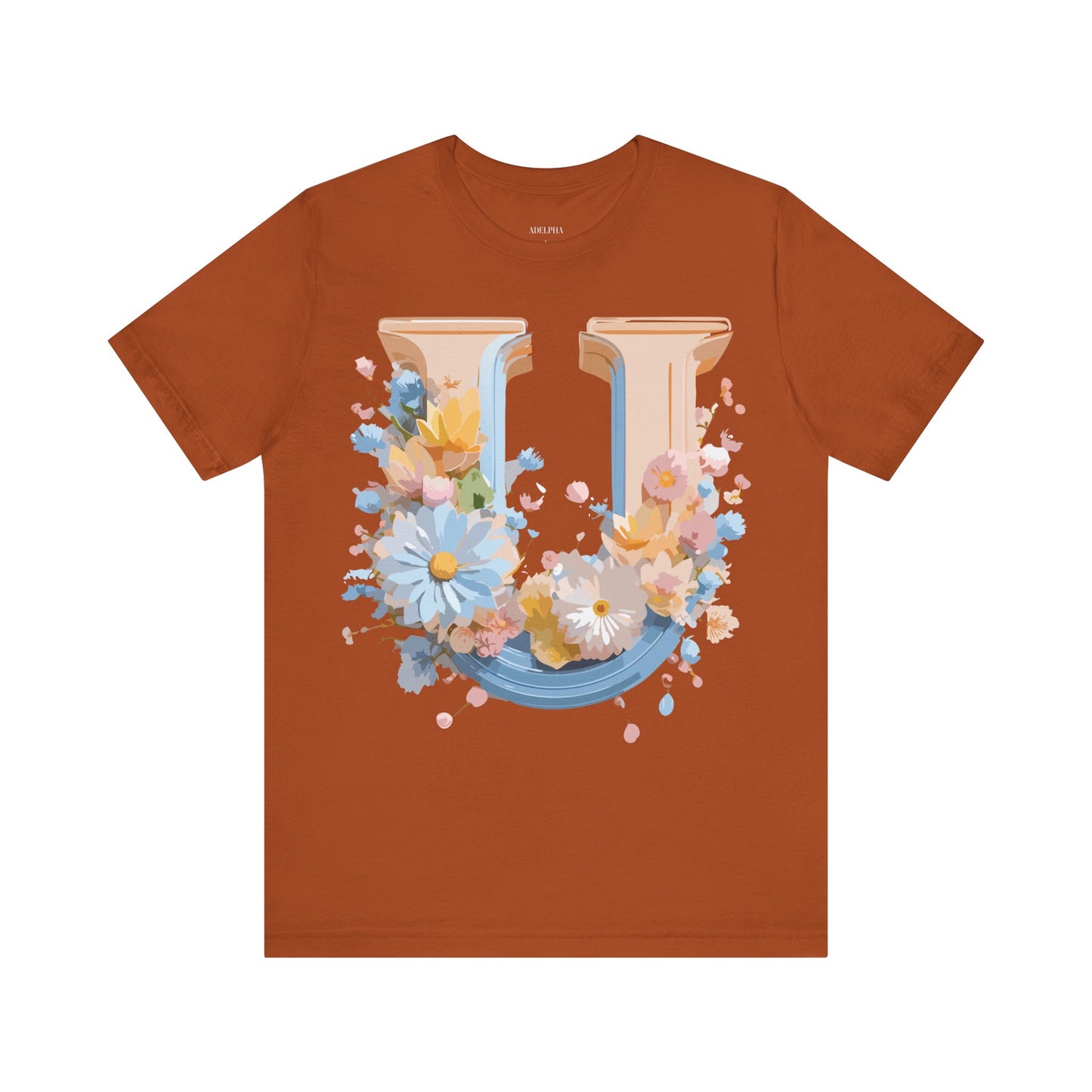 Natural Cotton Tee Shirt - Letters Collection - U Printify