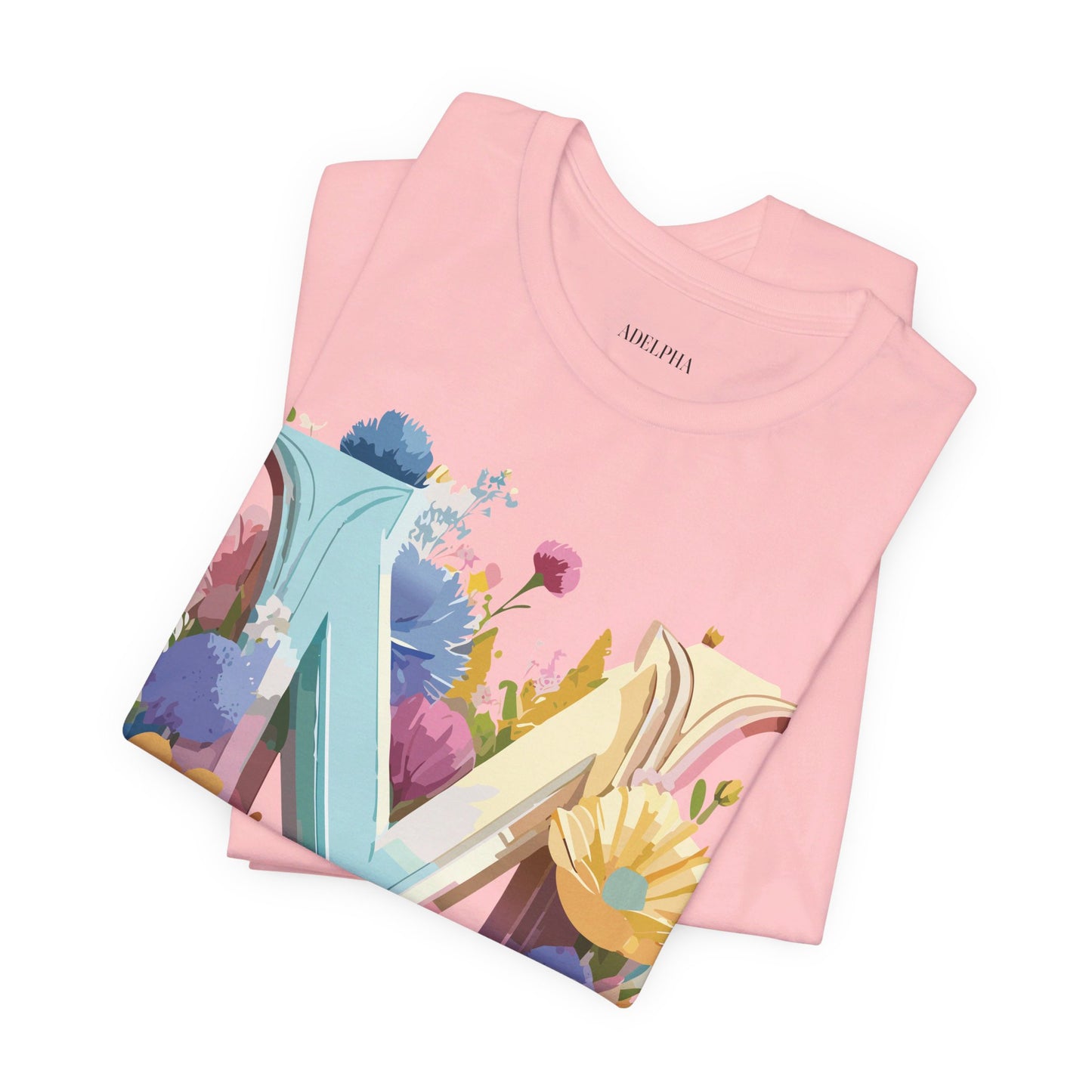 Natural Cotton Tee Shirt - Letters Collection - M Printify