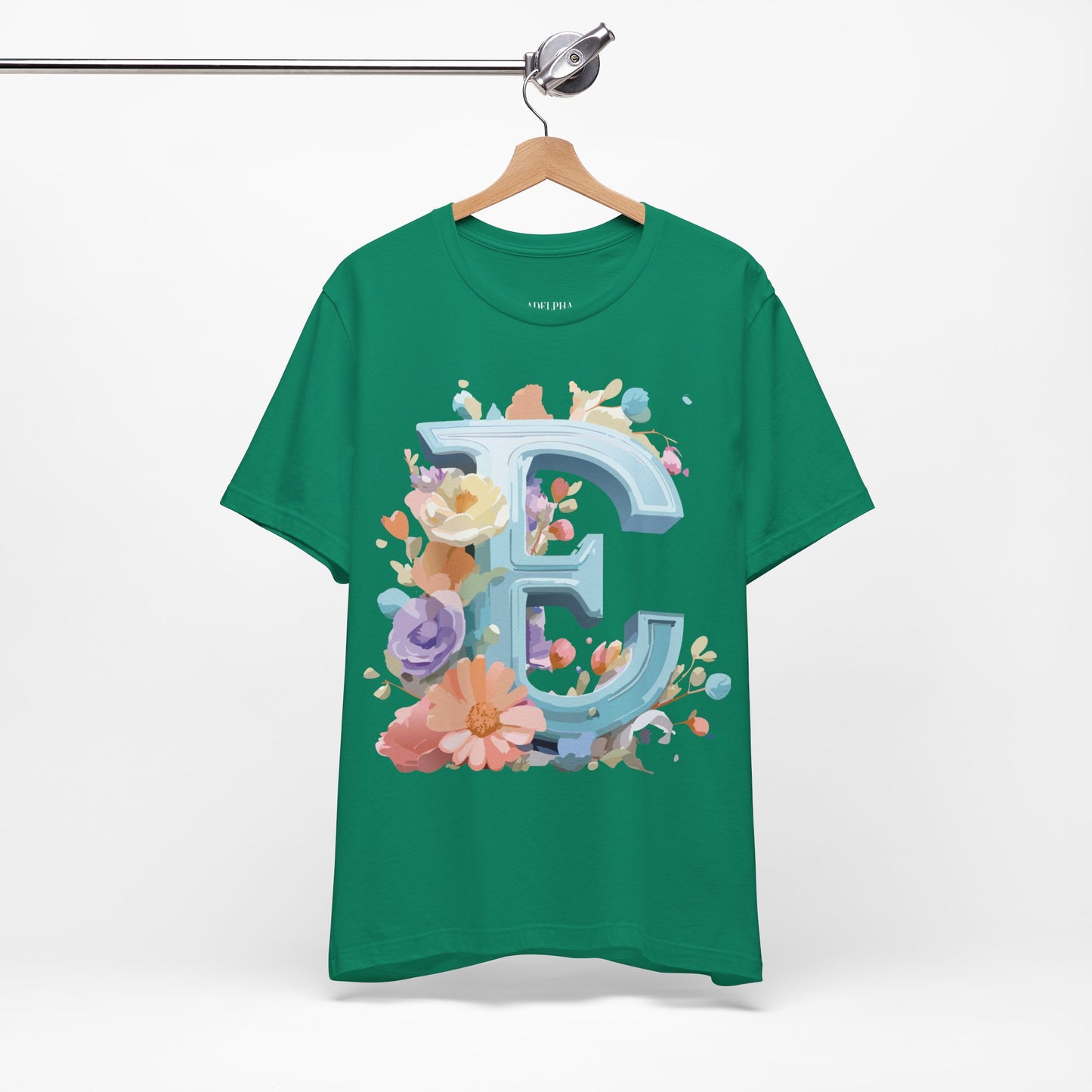 Natural Cotton Tee Shirt - Letters Collection - E Printify