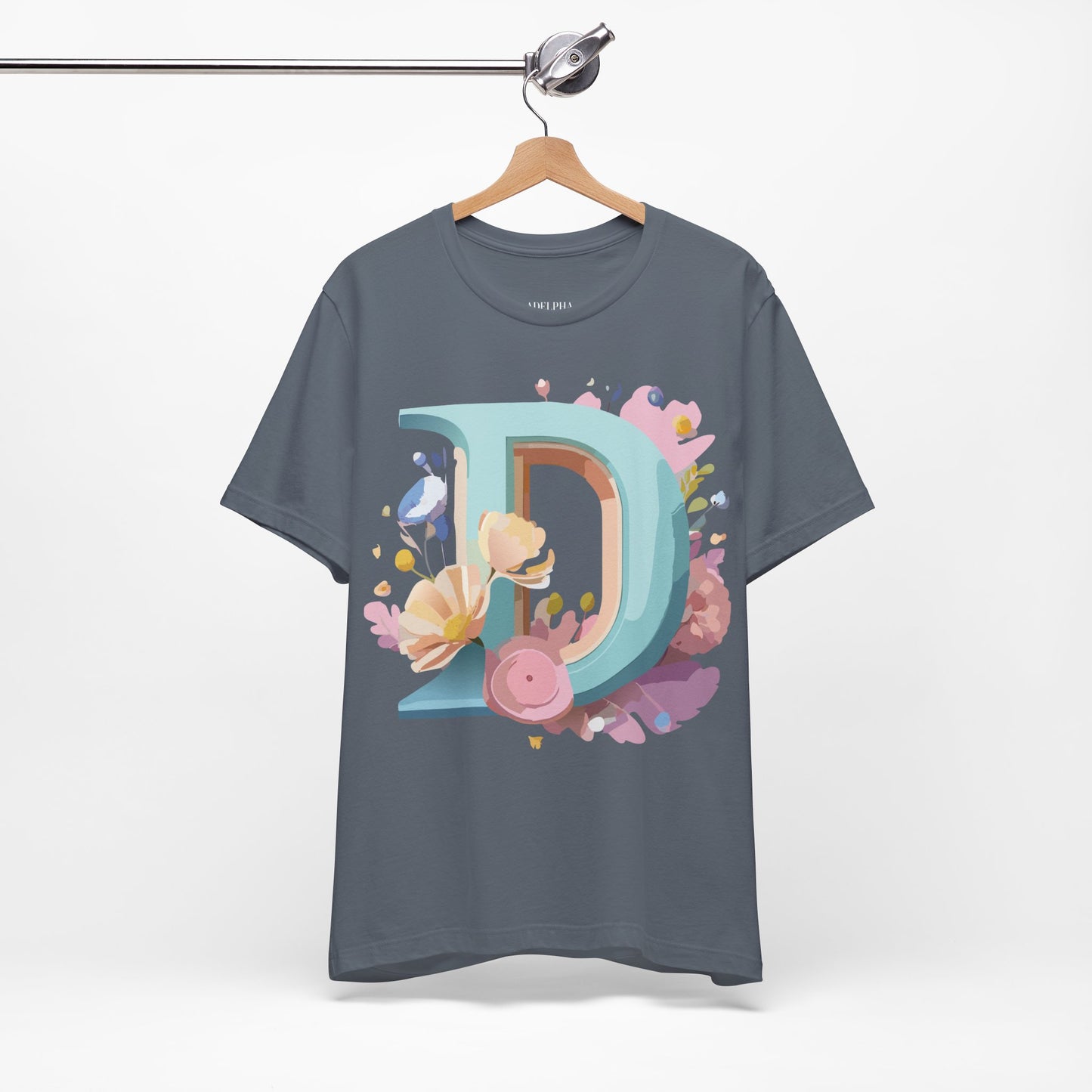 Natural Cotton Tee Shirt - Letters Collection - D Printify