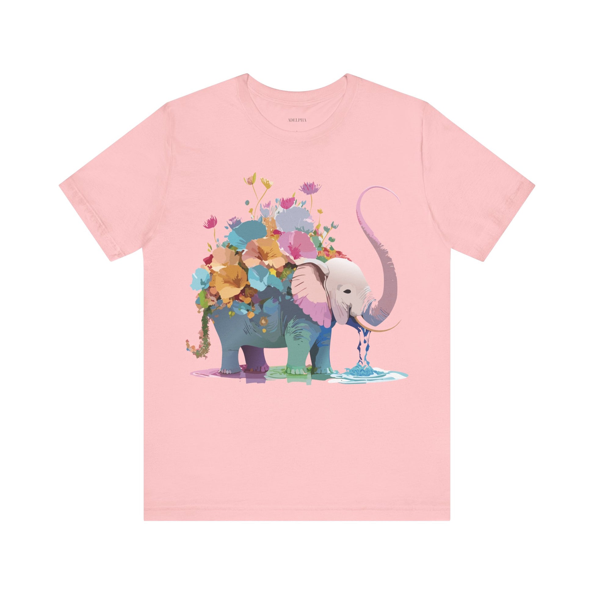 Natural Cotton Tee Shirt with Elephant Printify