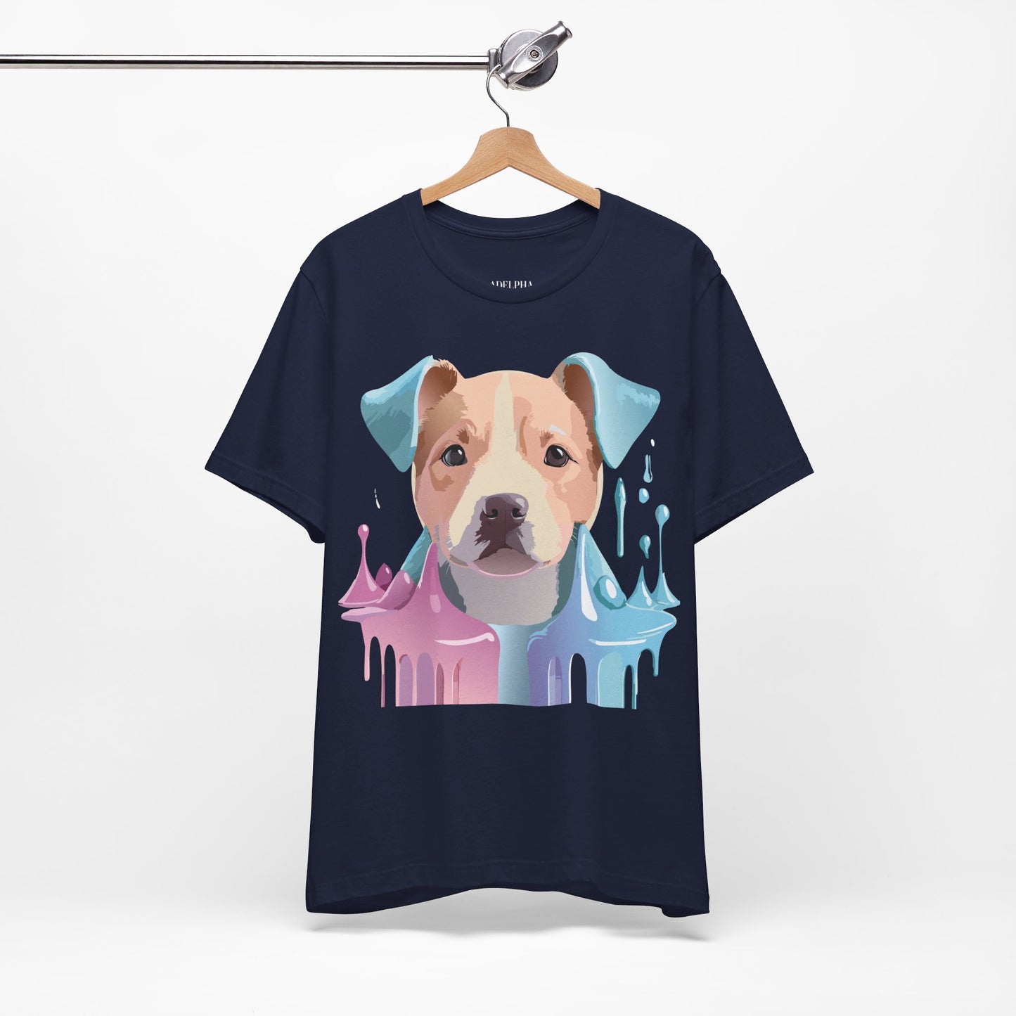 Natural Cotton Tee Shirt with Dog Printify