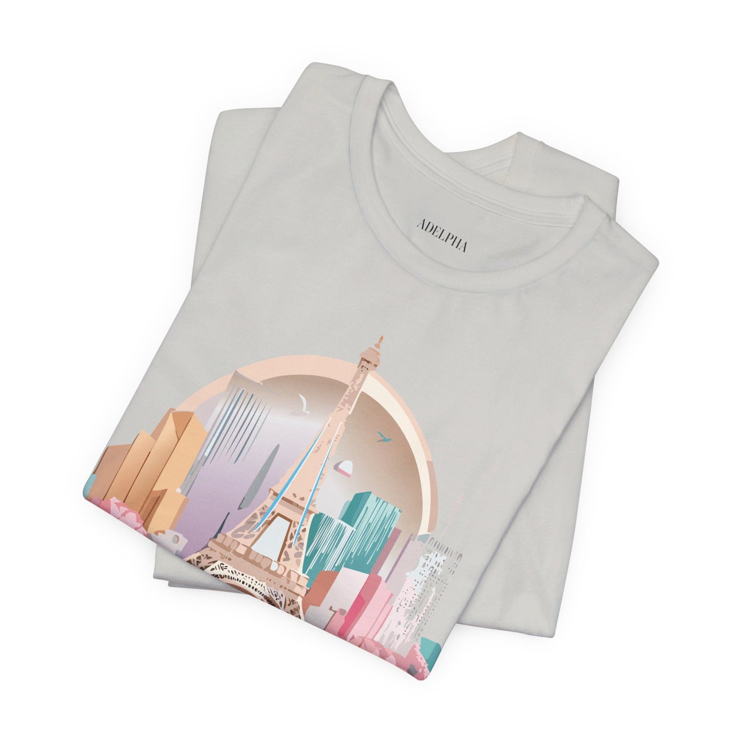 Natural Cotton Tee Shirt - Beautiful Places Collection - Paris Printify