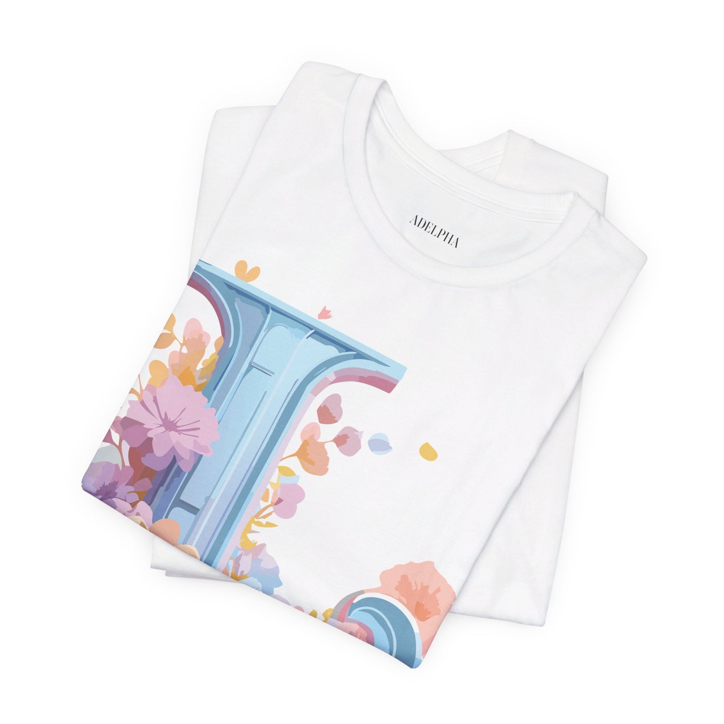 Natural Cotton Tee Shirt - Letters Collection - L Printify