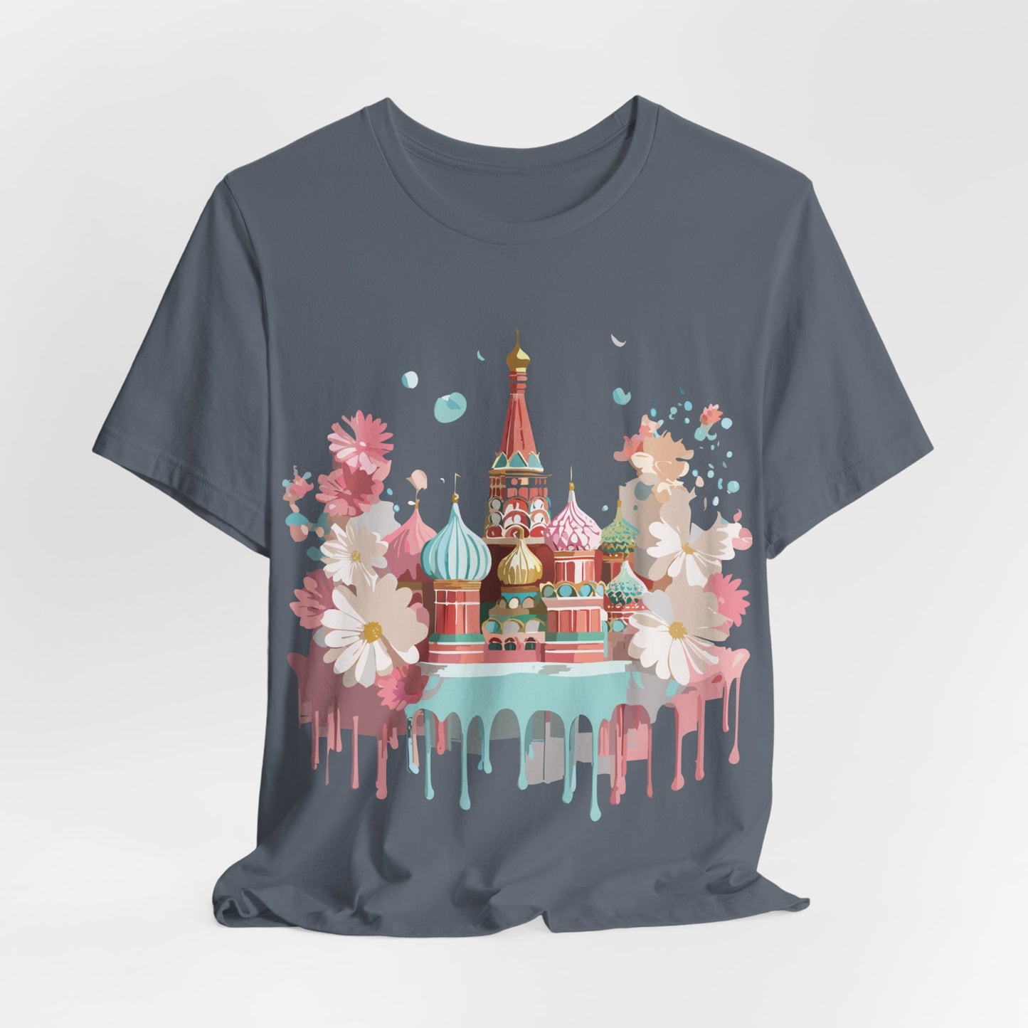 Natural Cotton Tee Shirt - Beautiful Places Collection - Moscow Printify