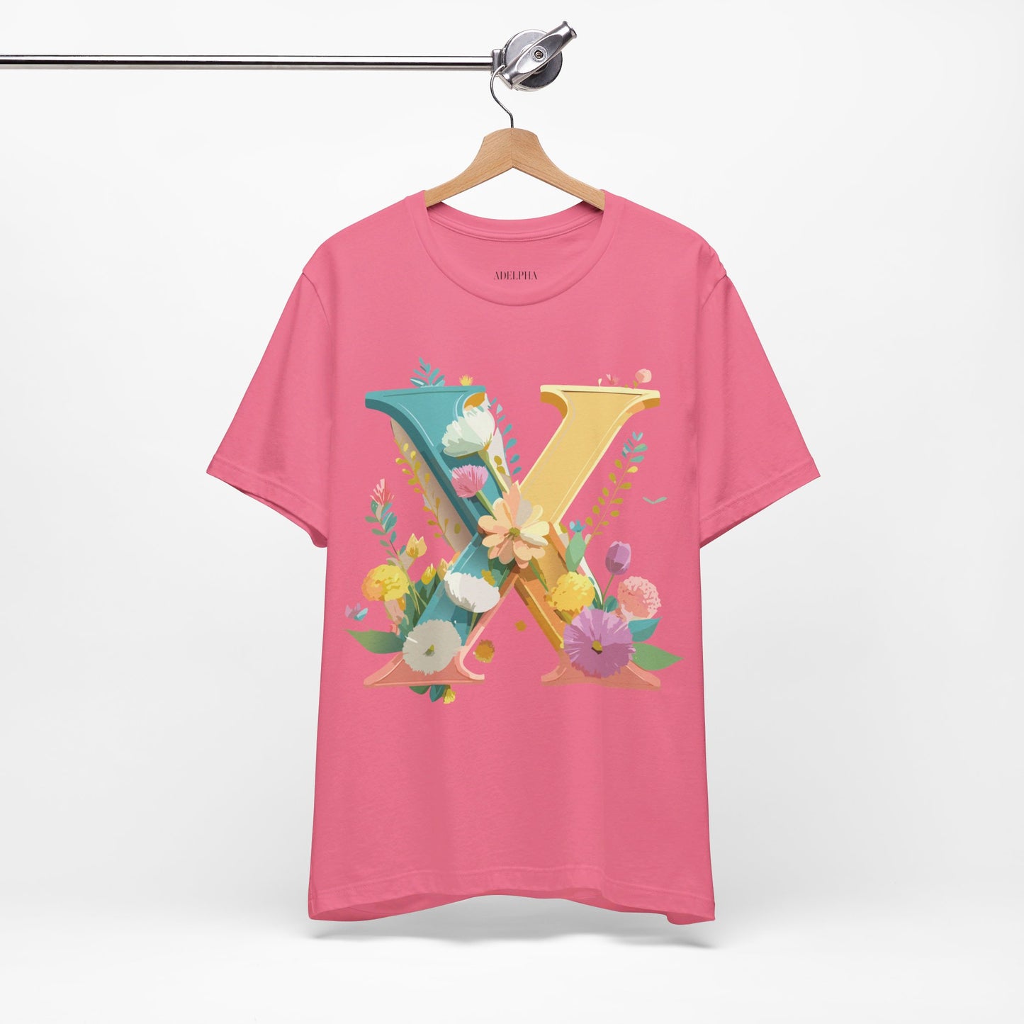 Natural Cotton Tee Shirt - Letters Collection - X Printify