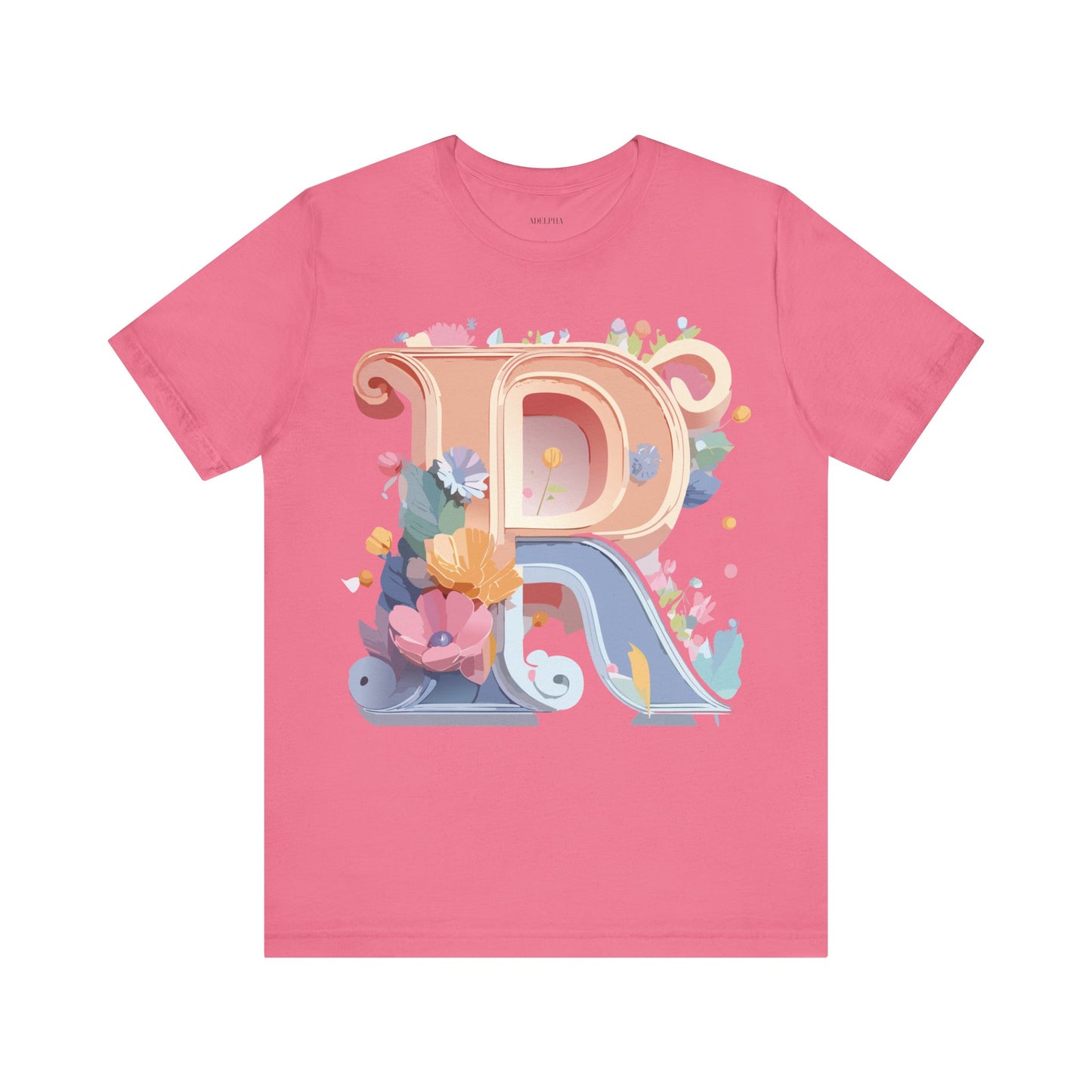 Natural Cotton Tee Shirt - Letters Collection - R Printify