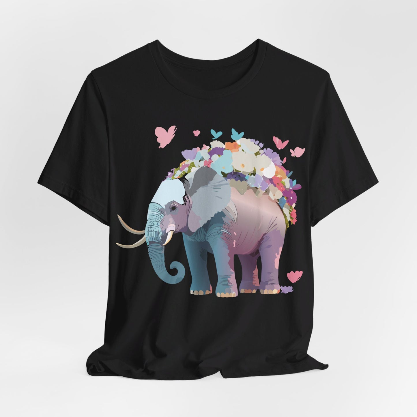 Natural Cotton Tee Shirt with Elephant Printify
