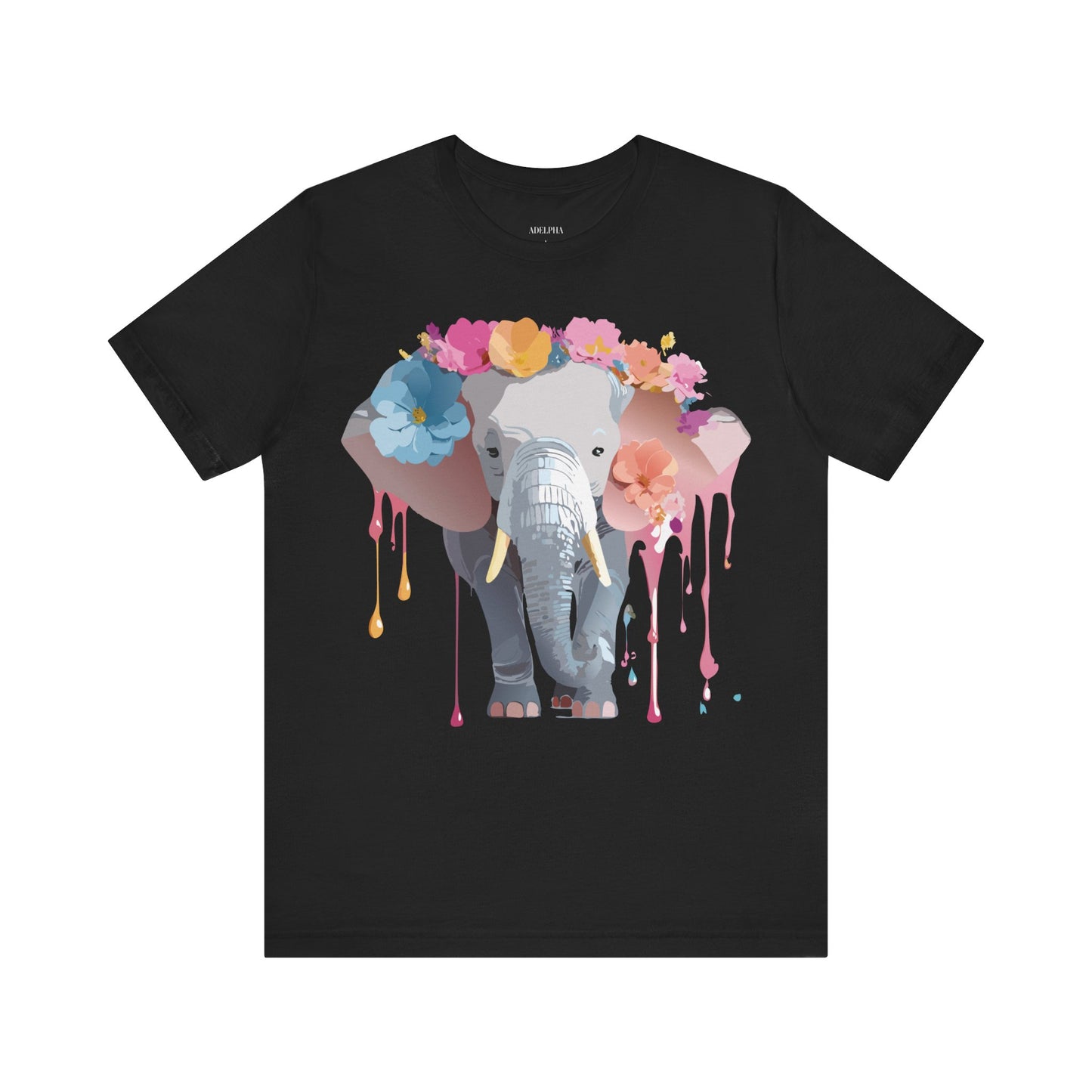 Natural Cotton Tee Shirt with Elephant Printify