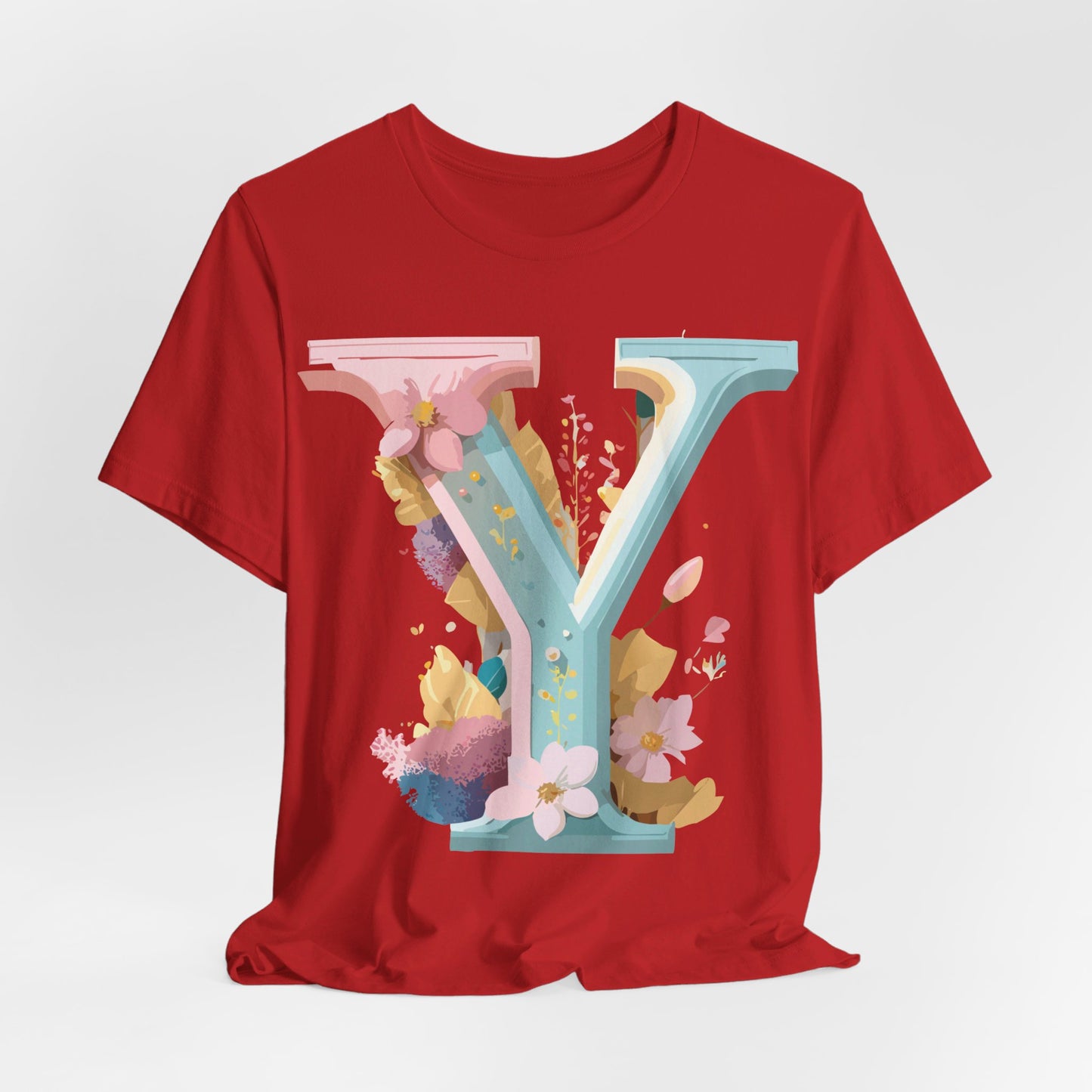Natural Cotton Tee Shirt - Letters Collection - Y Printify