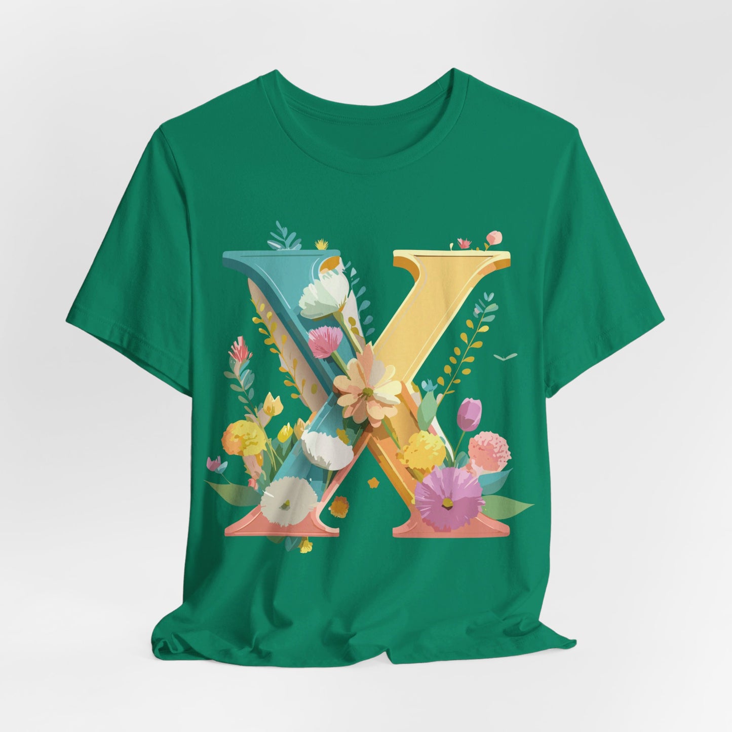 Natural Cotton Tee Shirt - Letters Collection - X Printify