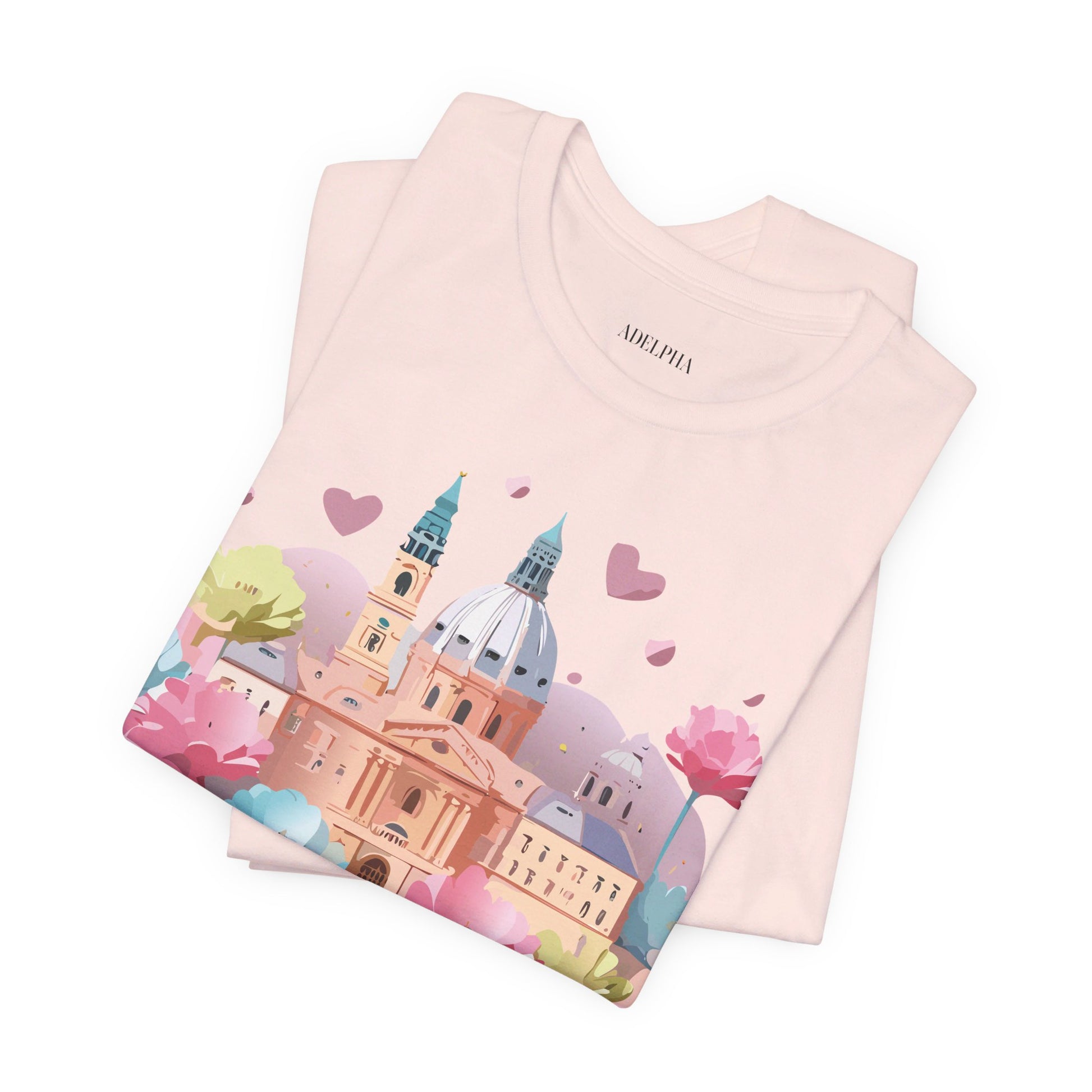 Natural Cotton Tee Shirt - Beautiful Places Collection - Prague Printify