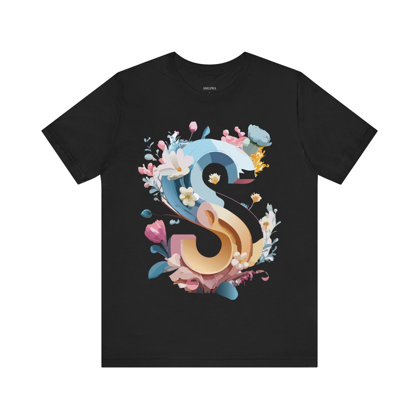 Natural Cotton Tee Shirt - Letters Collection - S Printify