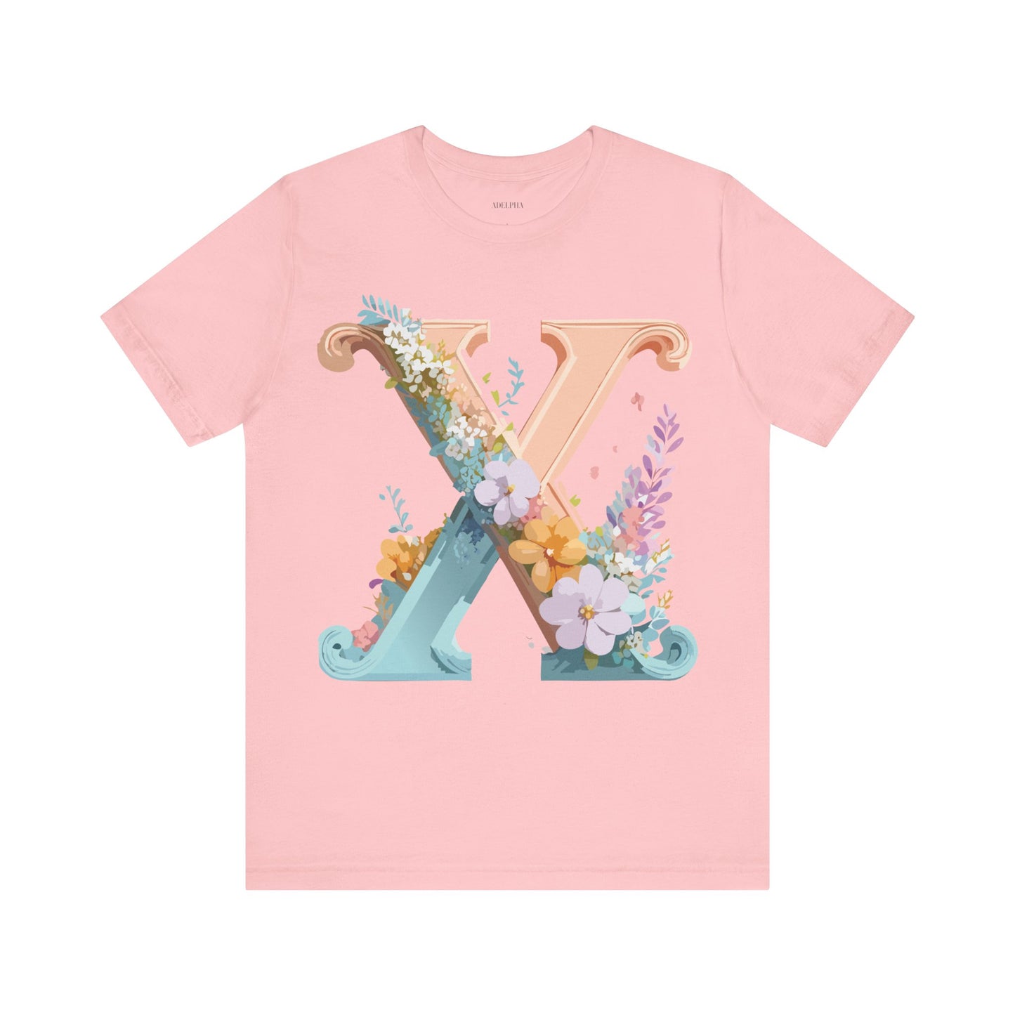 Natural Cotton Tee Shirt - Letters Collection - X Printify