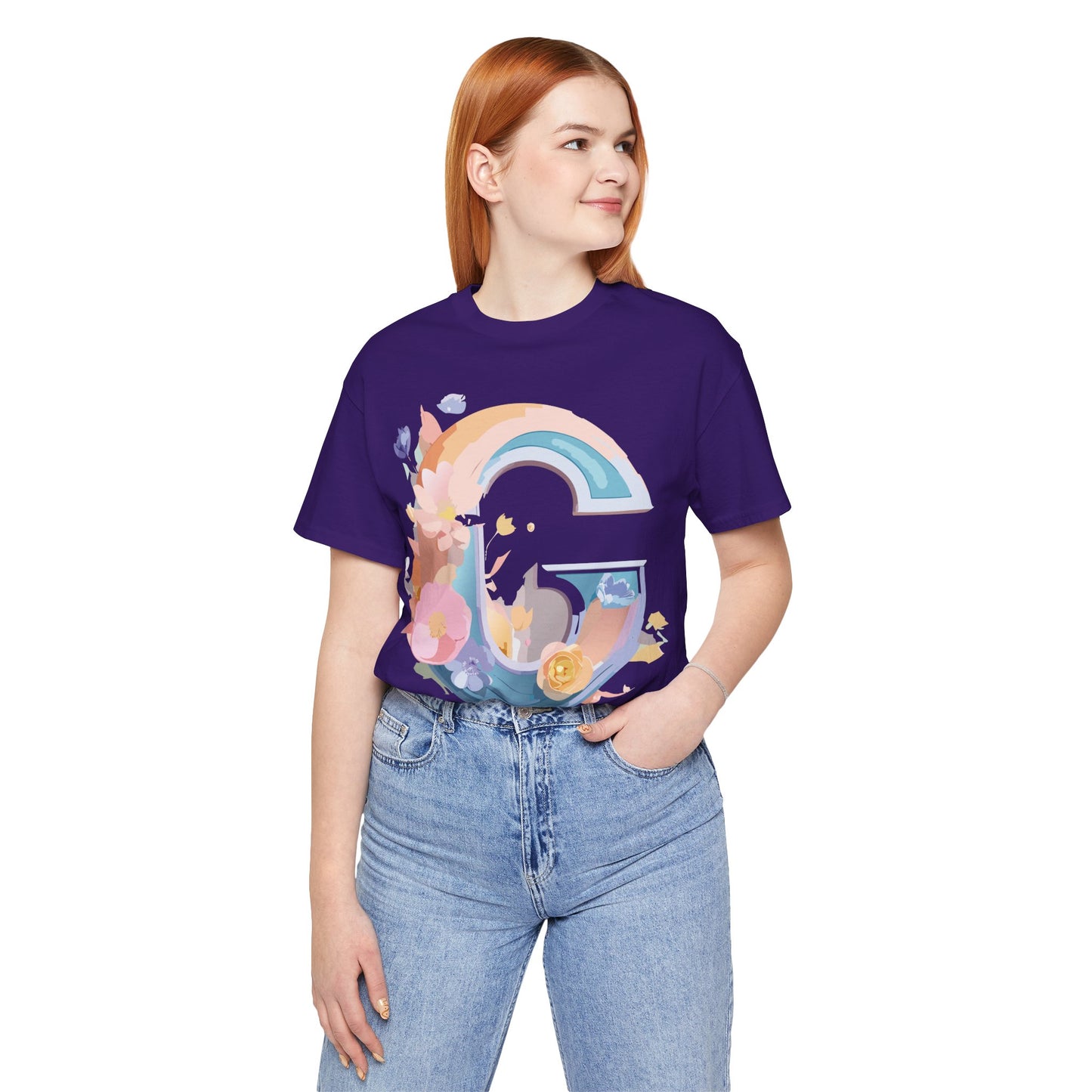 Natural Cotton Tee Shirt - Letters Collection - G Printify