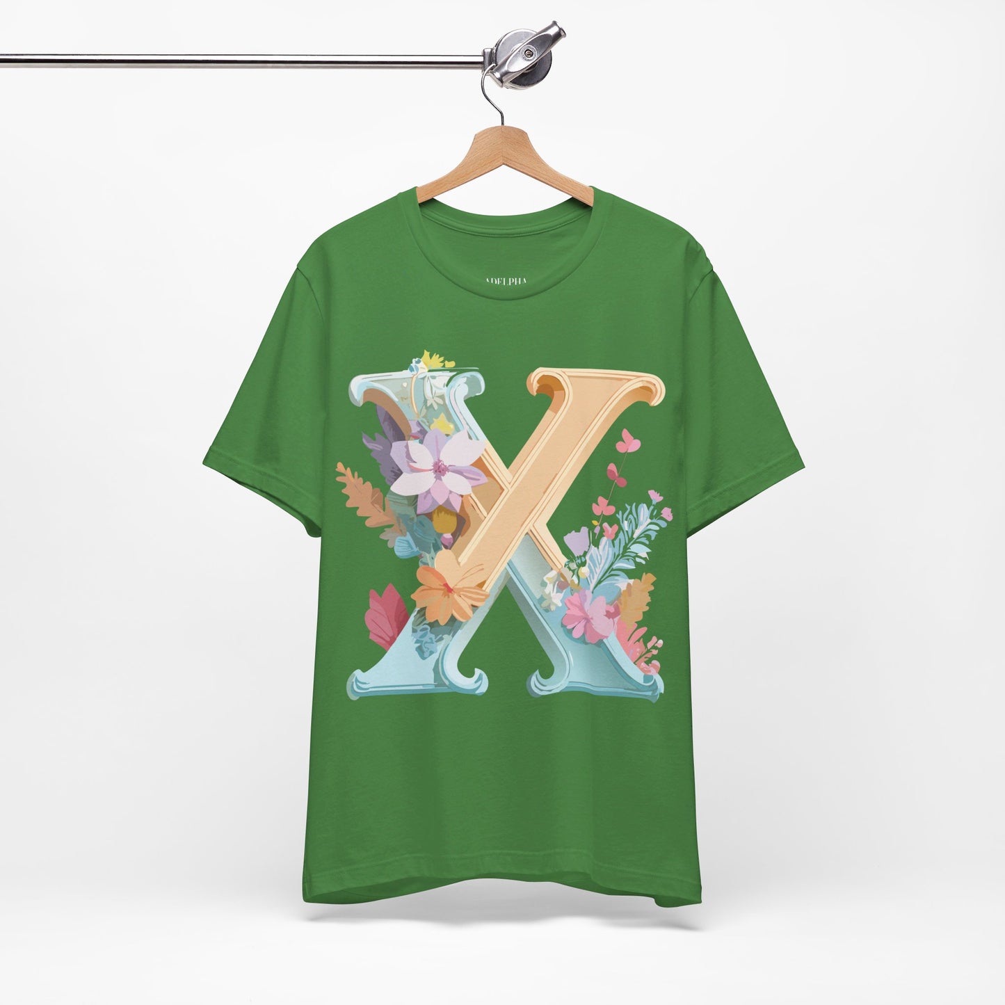 Natural Cotton Tee Shirt - Letters Collection - X Printify