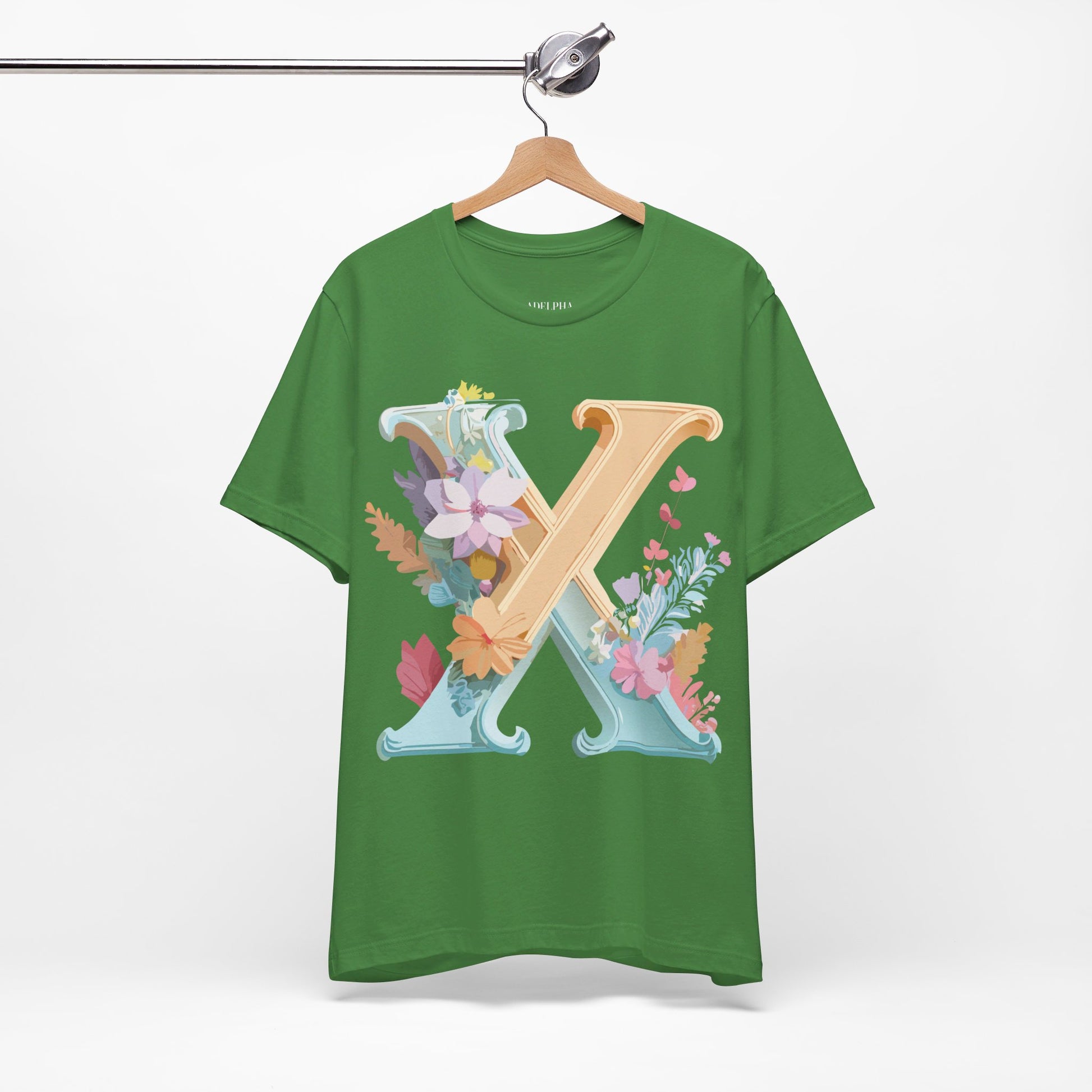 Natural Cotton Tee Shirt - Letters Collection - X Printify