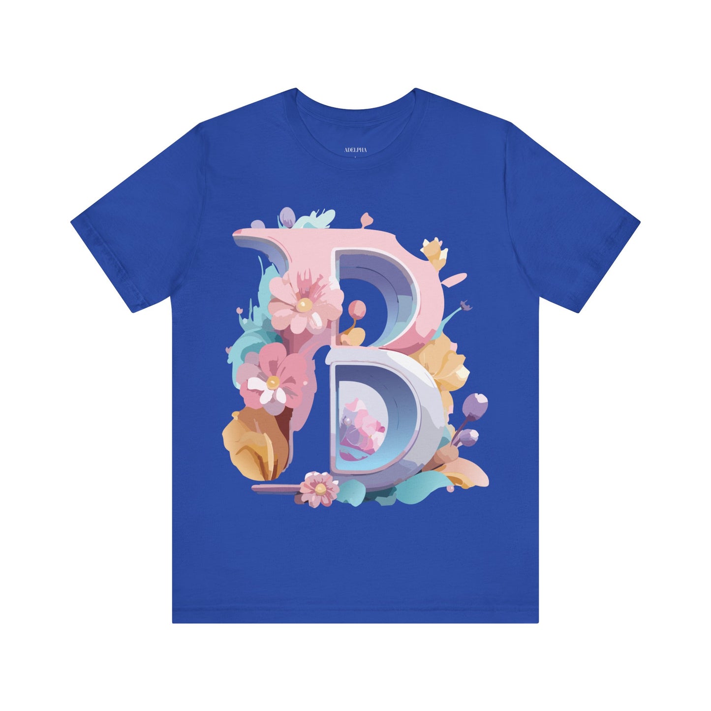 Natural Cotton Tee Shirt - Letters Collection - B Printify