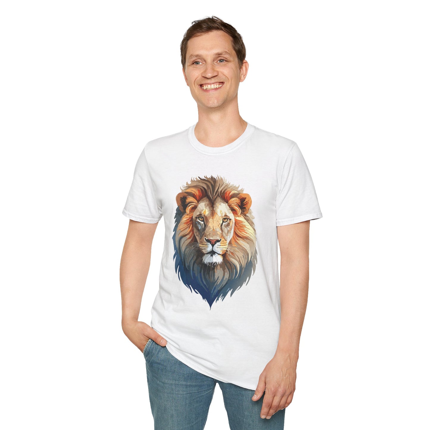 Lion Shirt, Shirt with Lion, Floral Lion Tee, Shirt with Animals