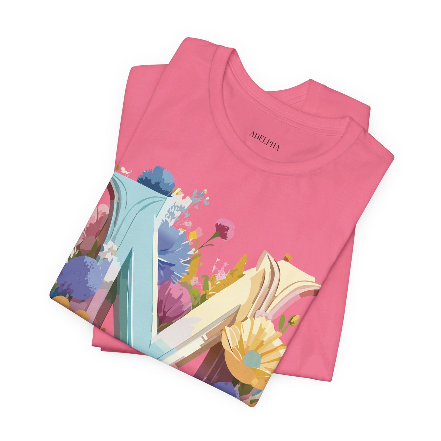 Natural Cotton Tee Shirt - Letters Collection - M Printify