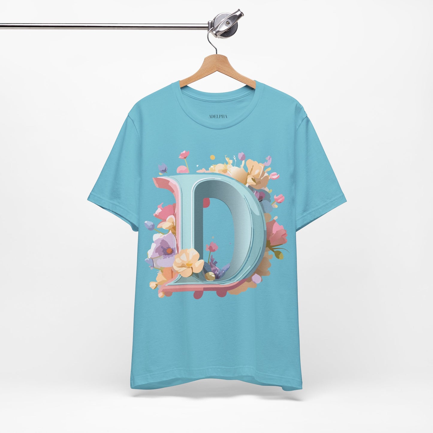 Natural Cotton Tee Shirt - Letters Collection - D Printify