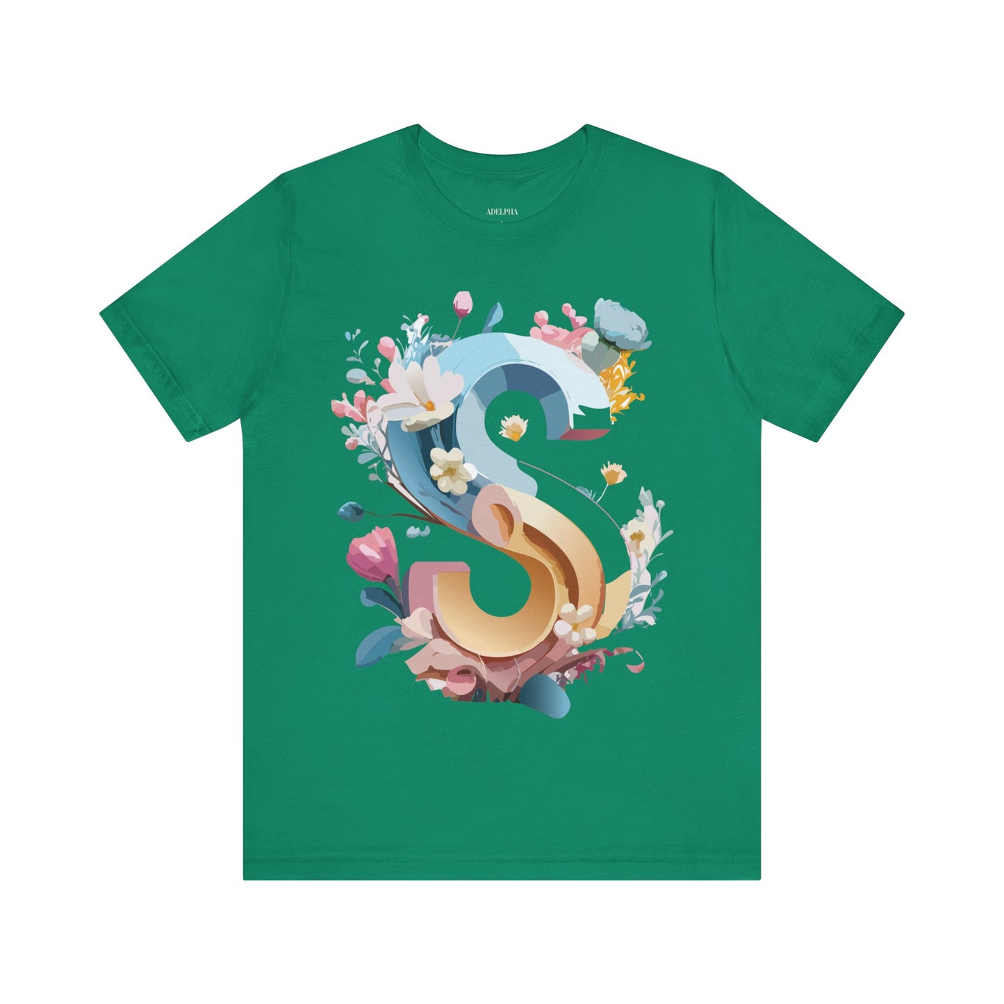 Natural Cotton Tee Shirt - Letters Collection - S Printify