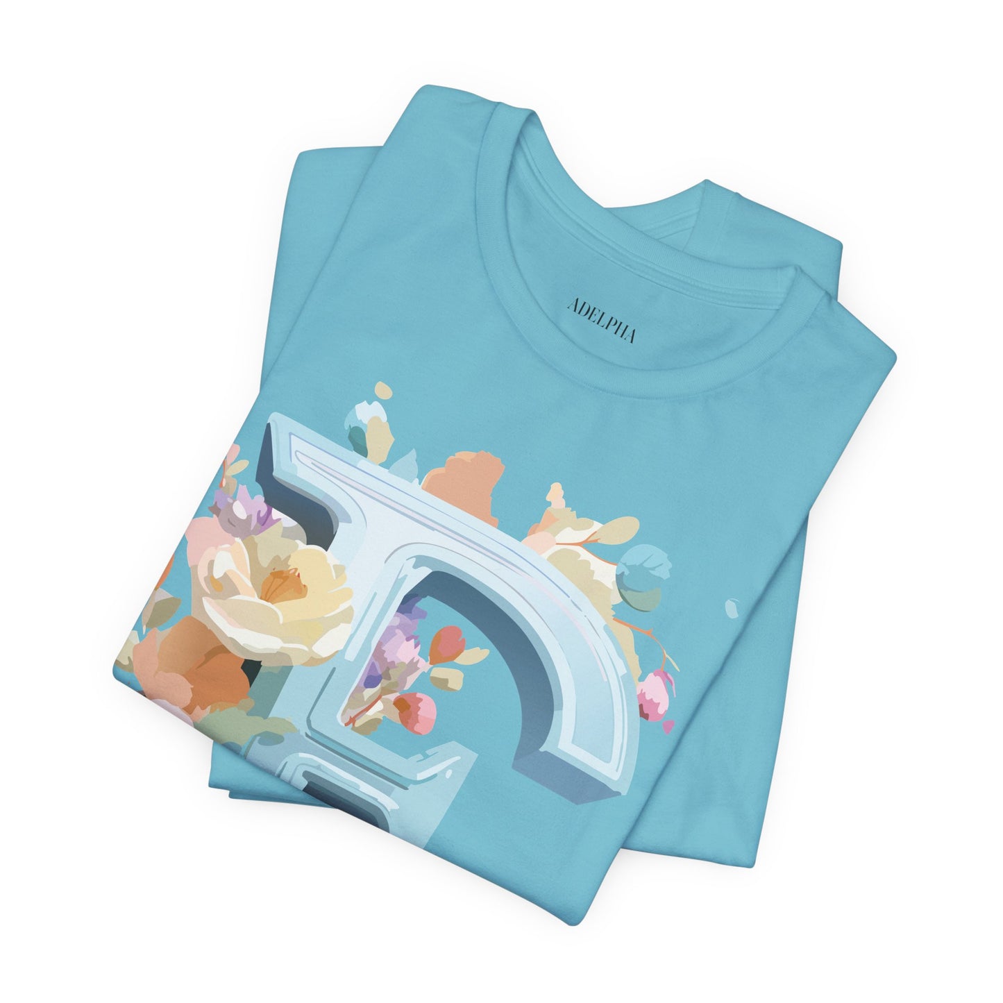 Natural Cotton Tee Shirt - Letters Collection - E Printify