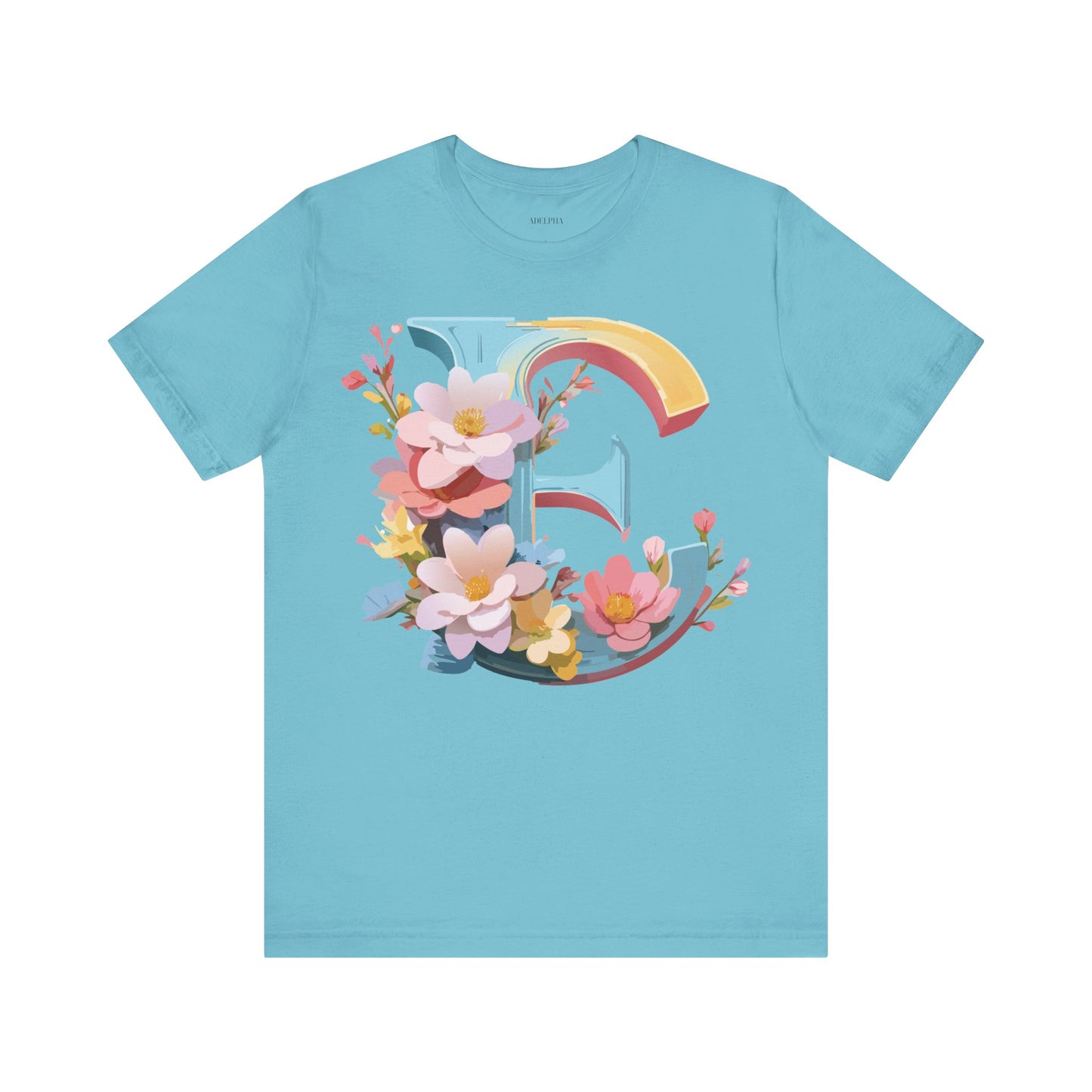 Natural Cotton Tee Shirt - Letters Collection - E Printify