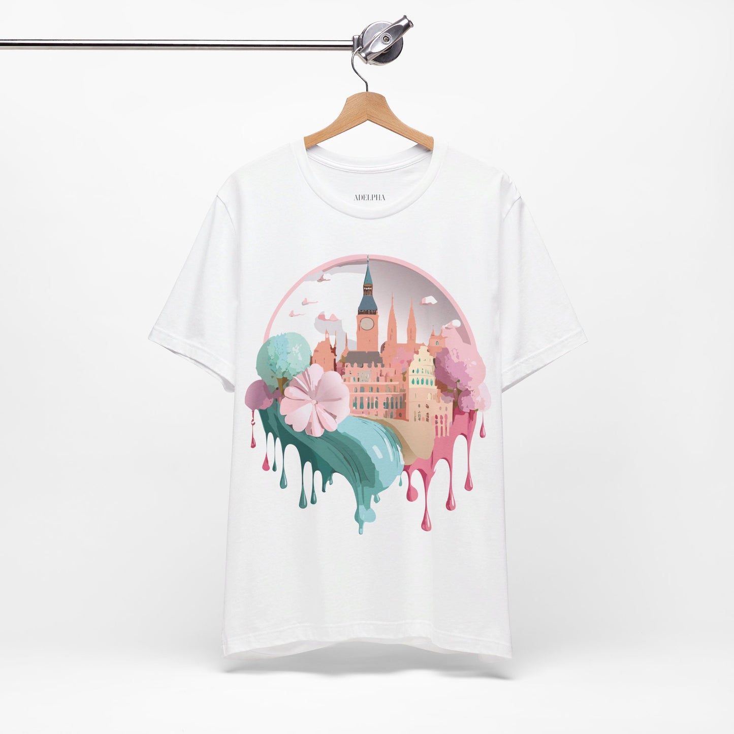 Natural Cotton Tee Shirt - Beautiful Places Collection - Prague Printify