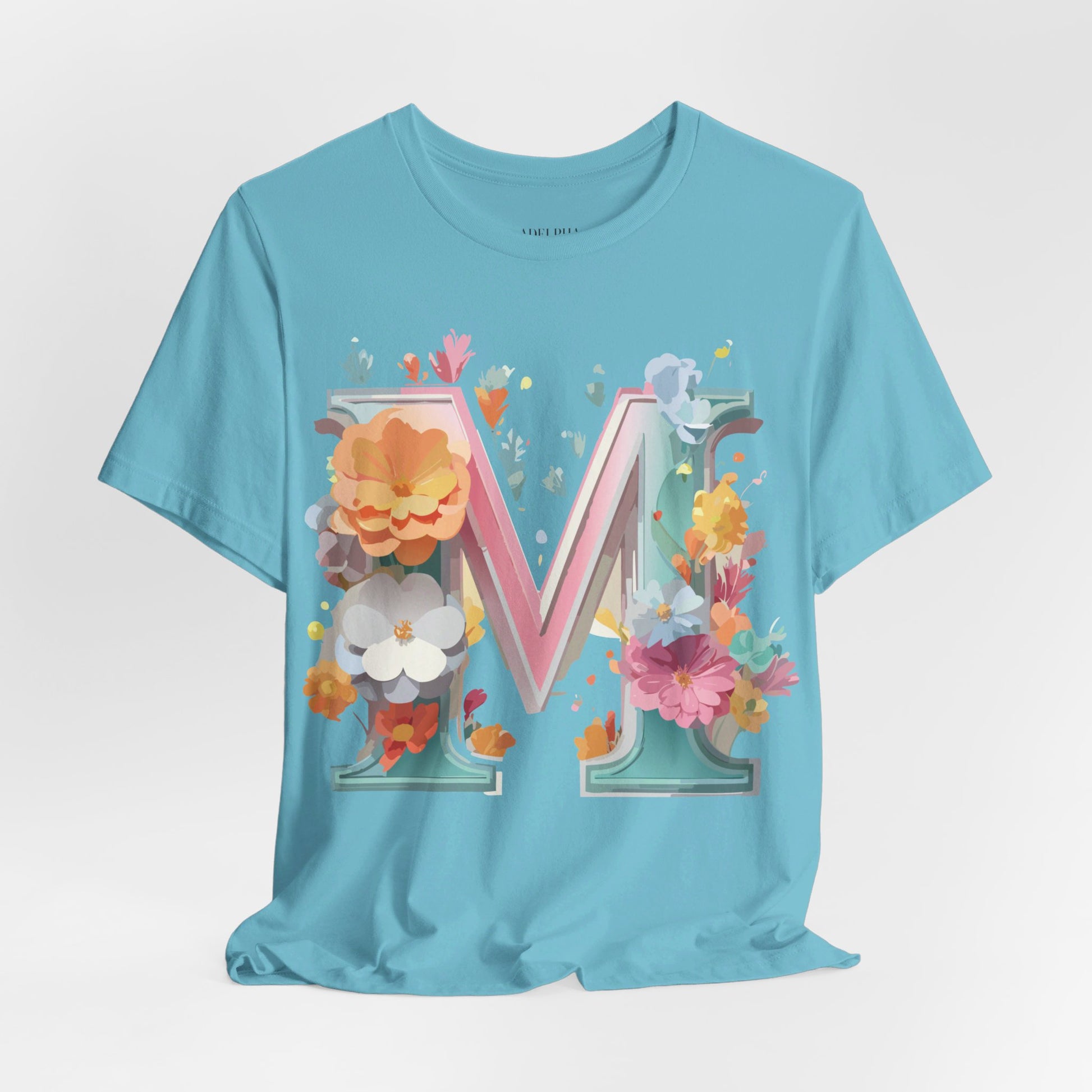 Natural Cotton Tee Shirt - Letters Collection - M Printify