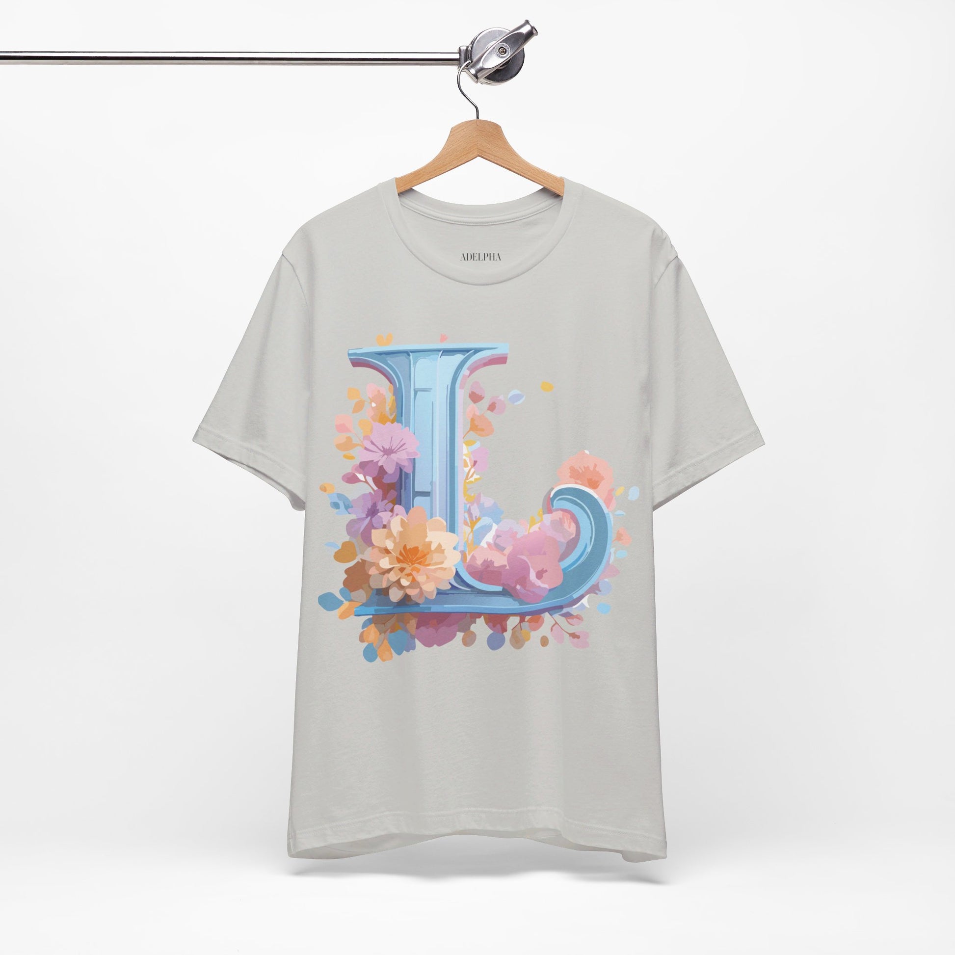 Natural Cotton Tee Shirt - Letters Collection - L Printify