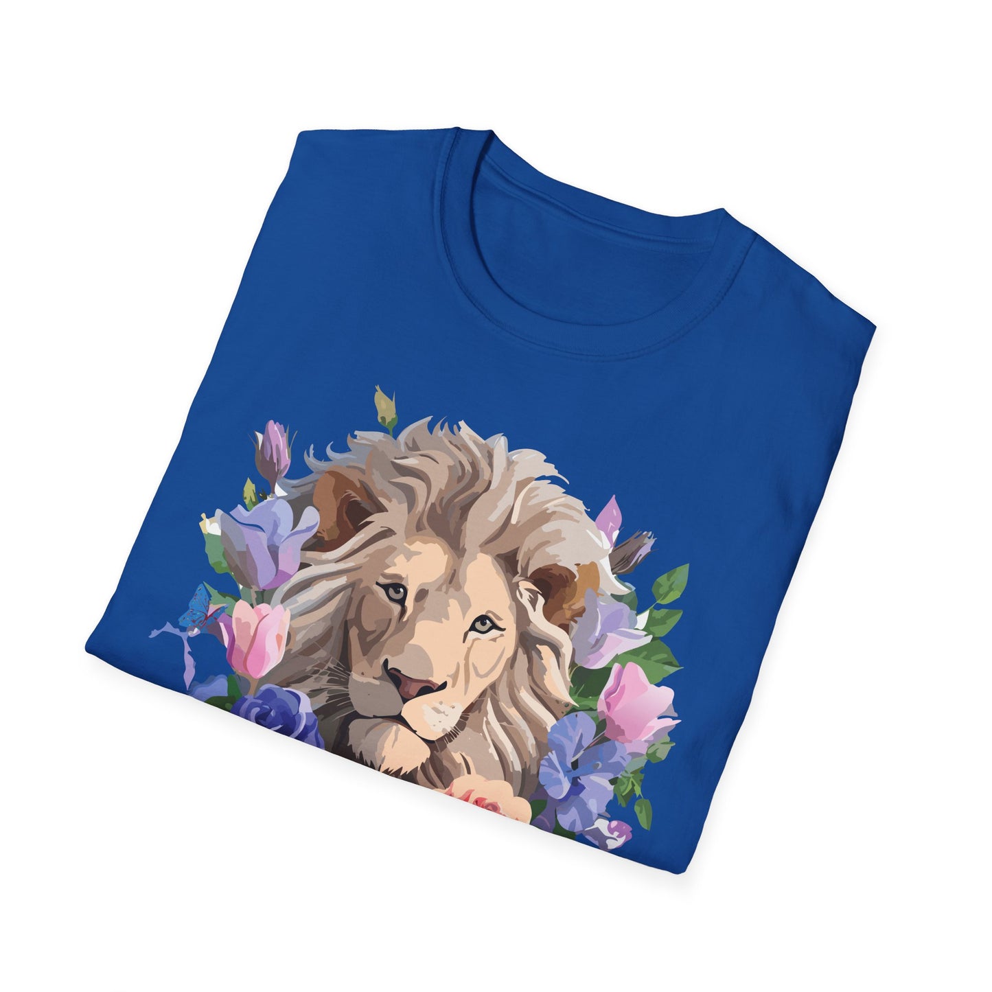 Lion Shirt, Shirt with Lion, Floral Lion Tee, Shirt with Animals