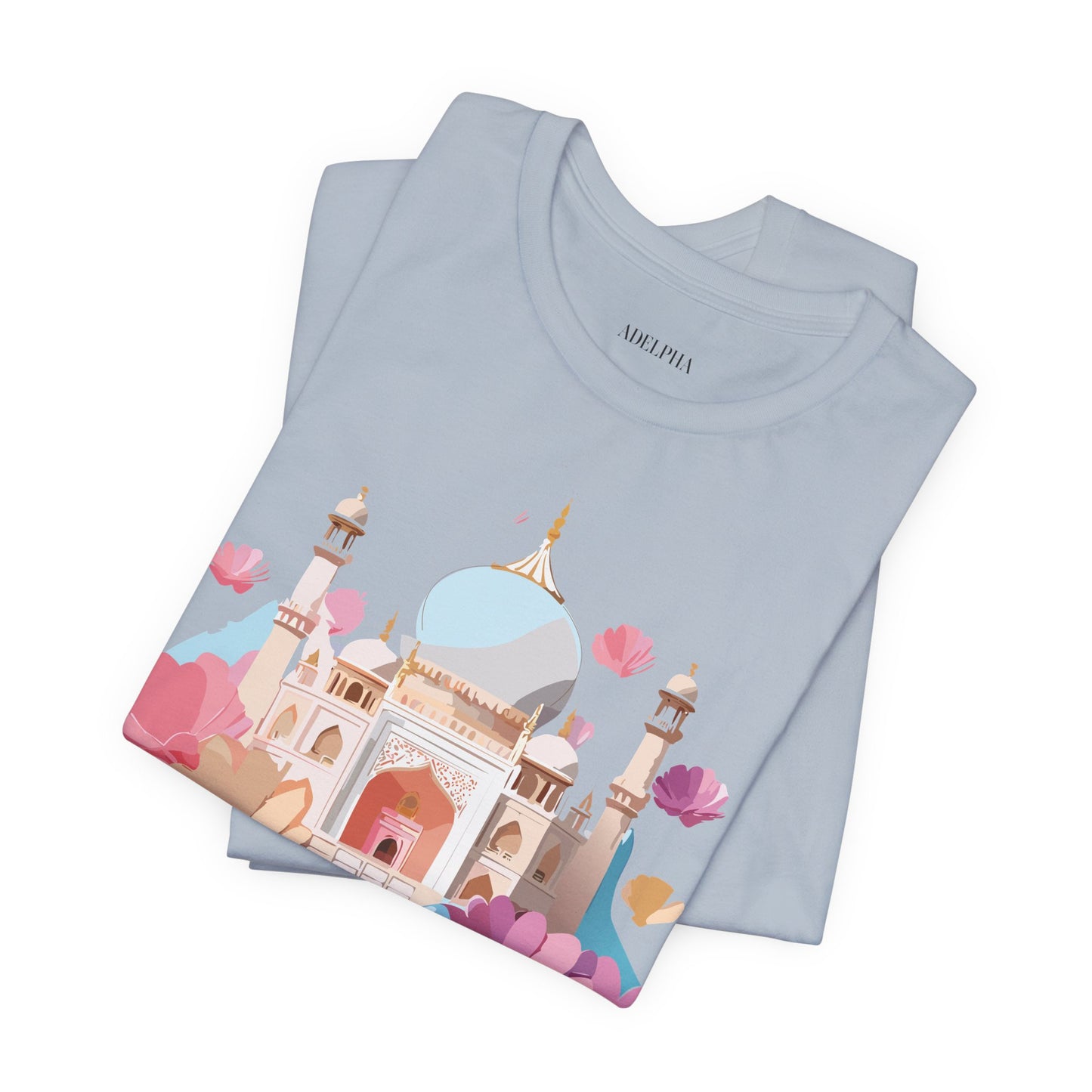 Natural Cotton Tee Shirt - Taj Mahal, India Printify