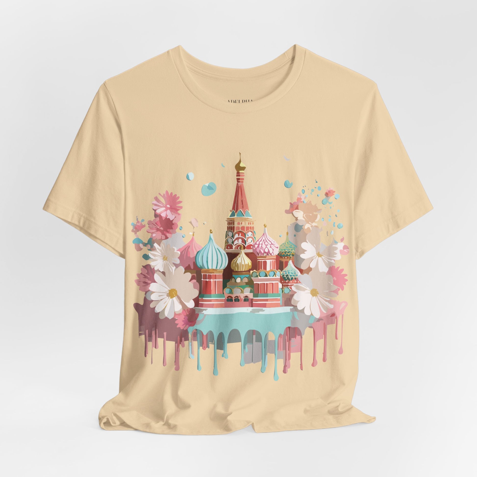 Natural Cotton Tee Shirt - Beautiful Places Collection - Moscow Printify