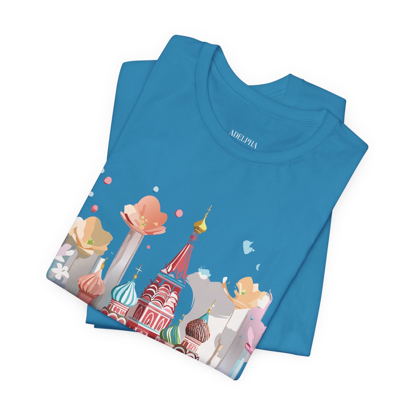 Natural Cotton Tee Shirt - Beautiful Places Collection - Moscow Printify