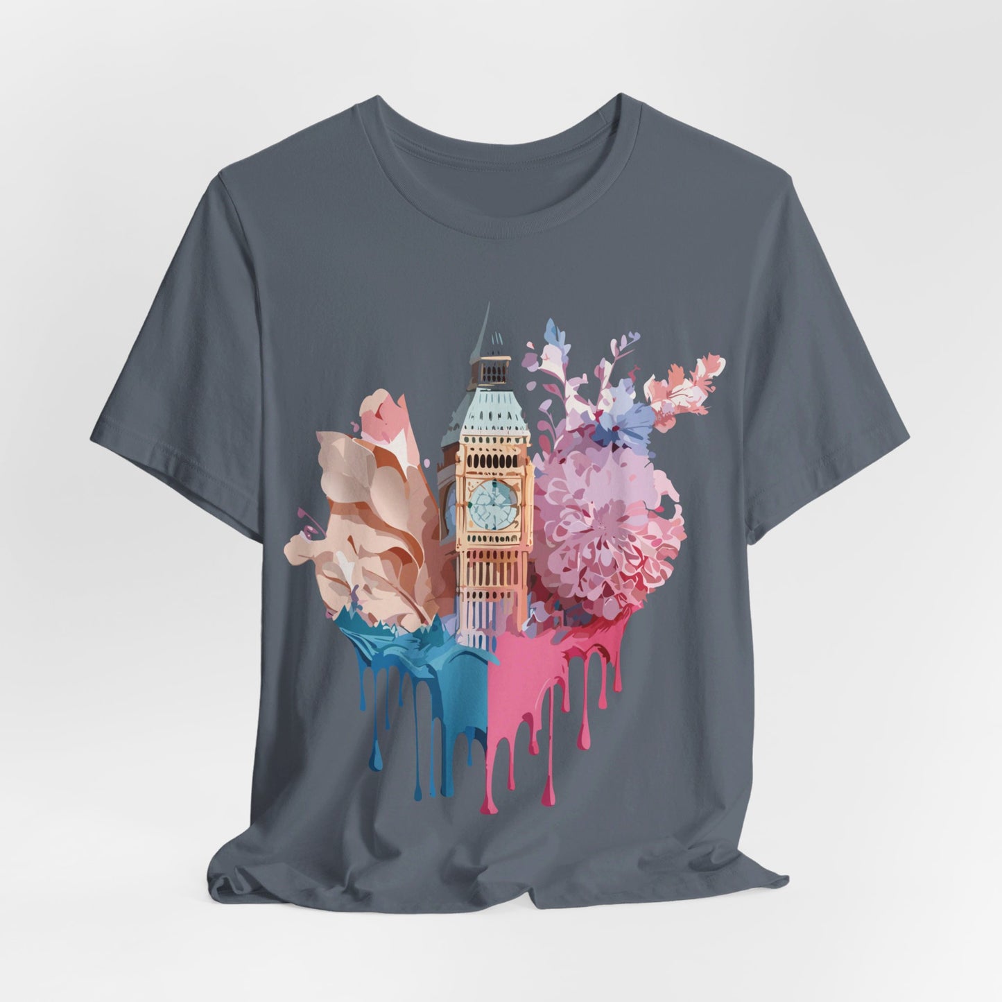 Natural Cotton Tee Shirt - Beautiful Places Collection - London Printify