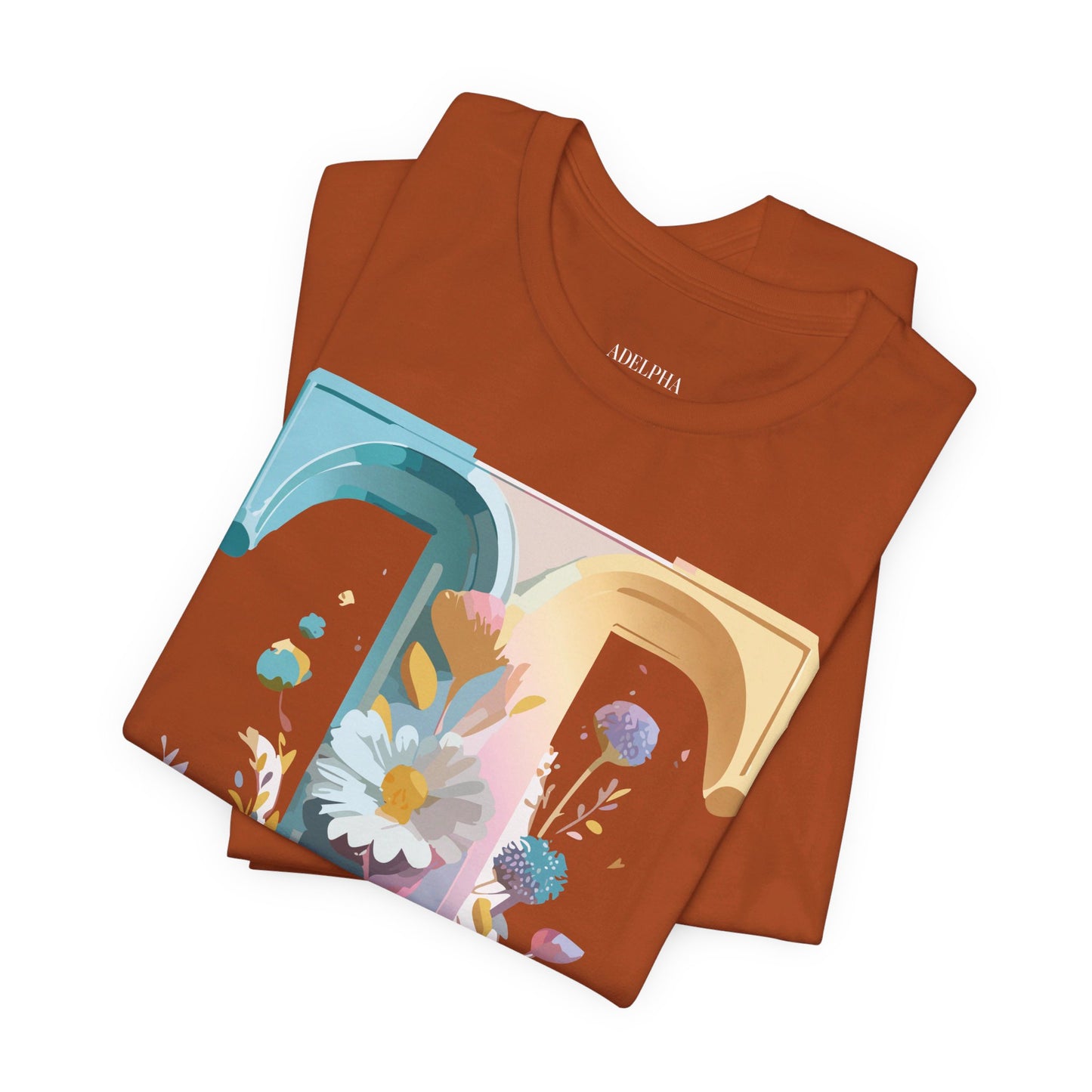 Natural Cotton Tee Shirt - Letters Collection - T Printify