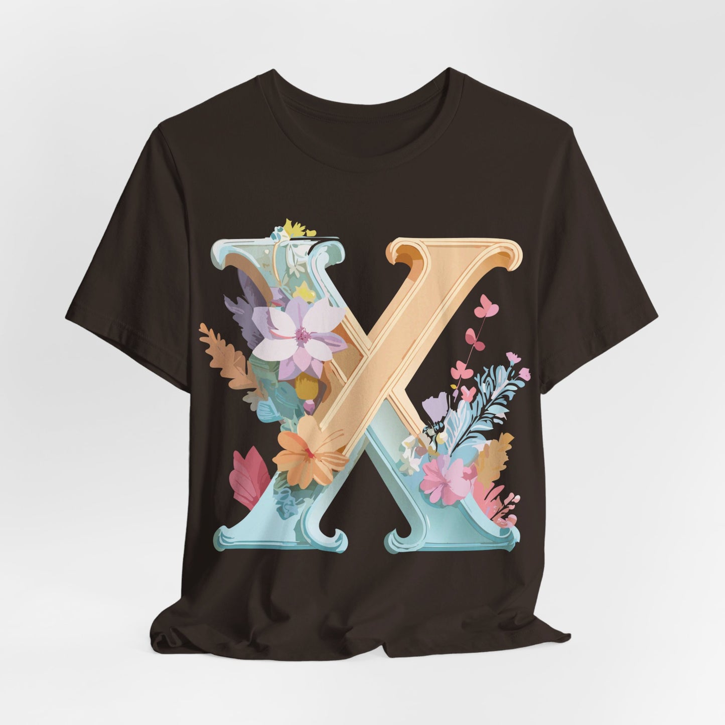 Natural Cotton Tee Shirt - Letters Collection - X Printify