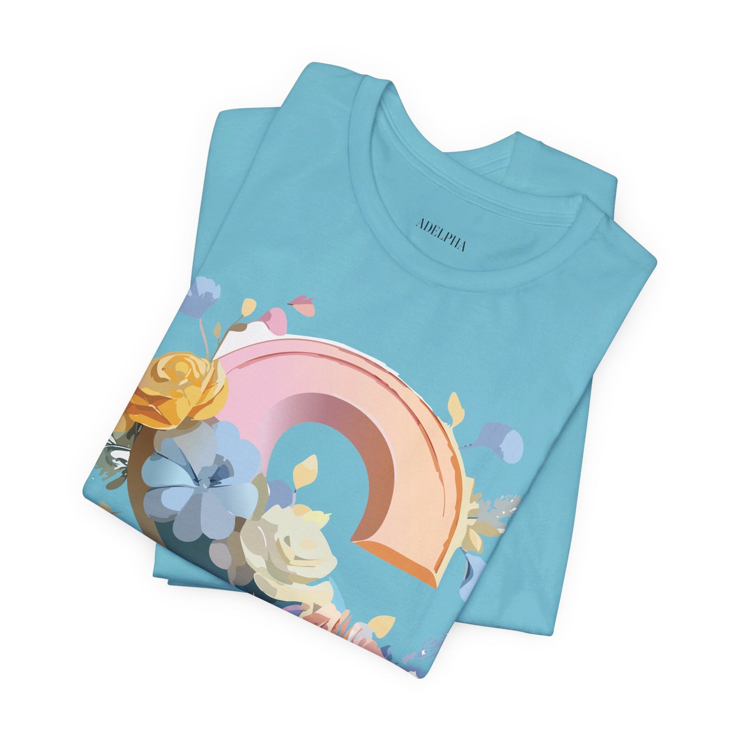 Natural Cotton Tee Shirt - Letters Collection - S Printify