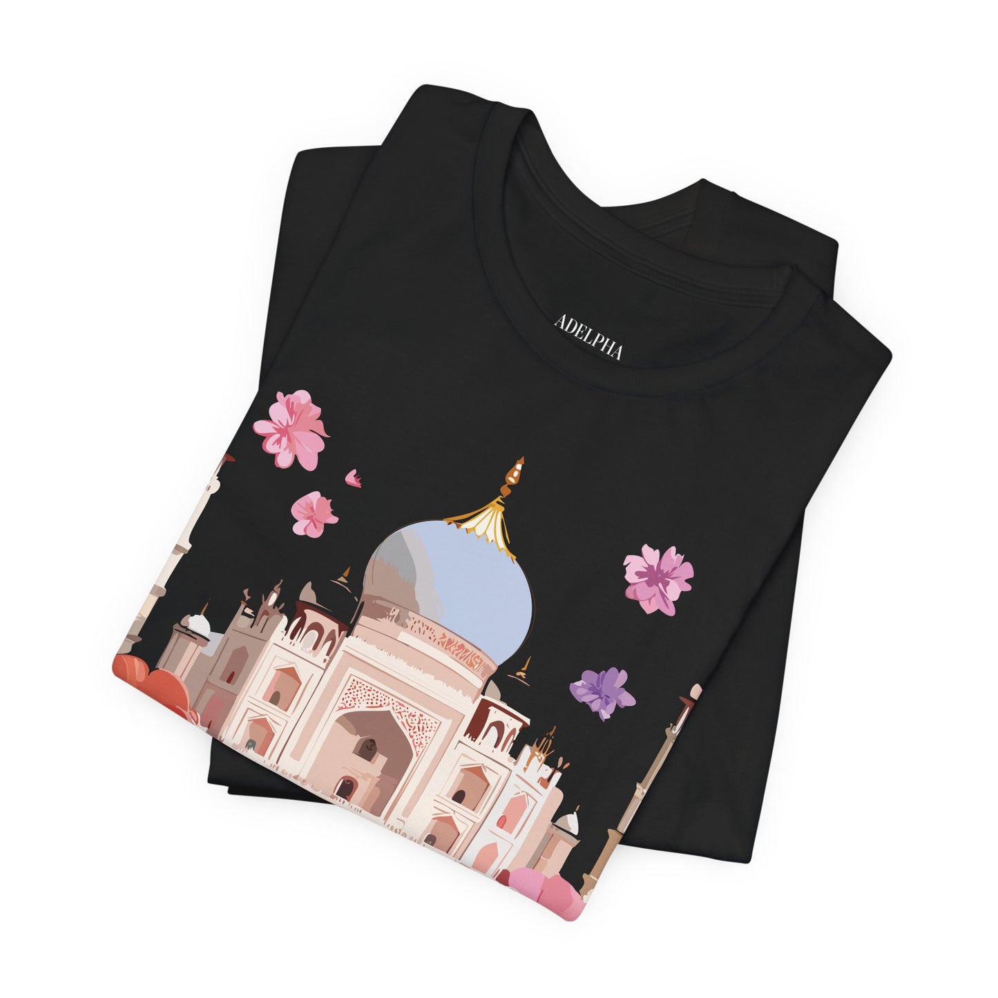 Natural Cotton Tee Shirt - Taj Mahal, India Printify