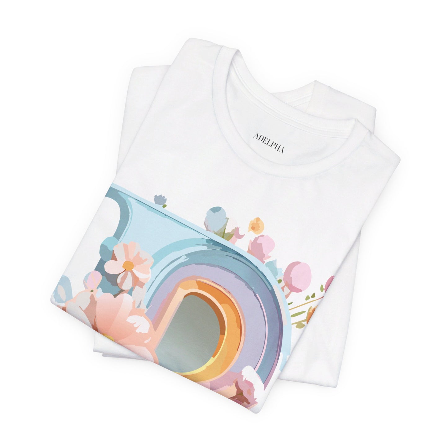 Natural Cotton Tee Shirt - Letters Collection - P Printify