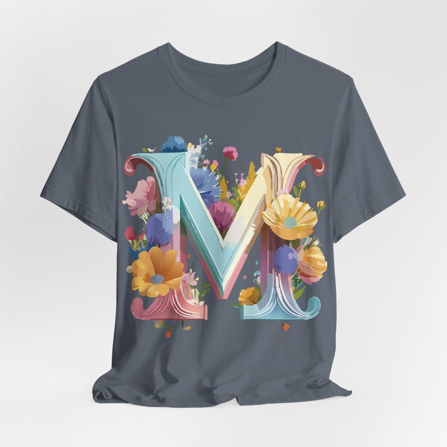 Natural Cotton Tee Shirt - Letters Collection - M Printify
