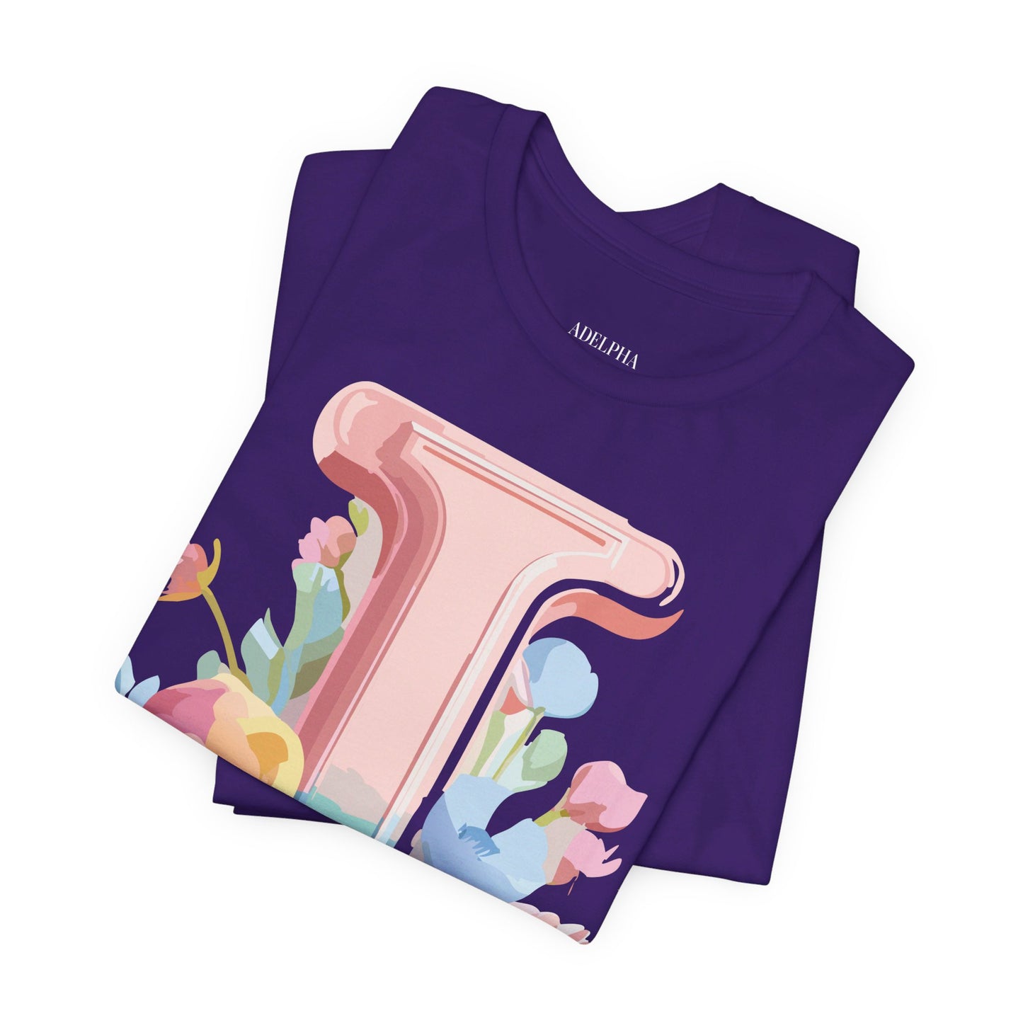 Natural Cotton Tee Shirt - Letters Collection - I Printify